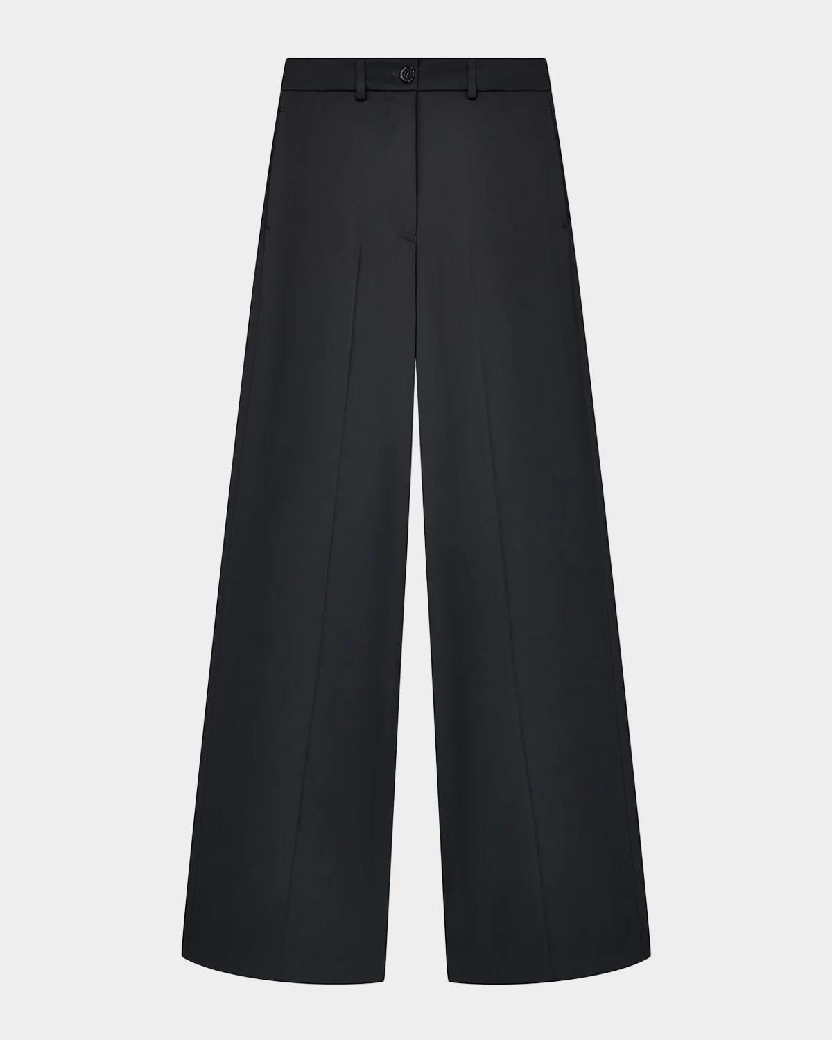 Wide-Leg Satin Pants