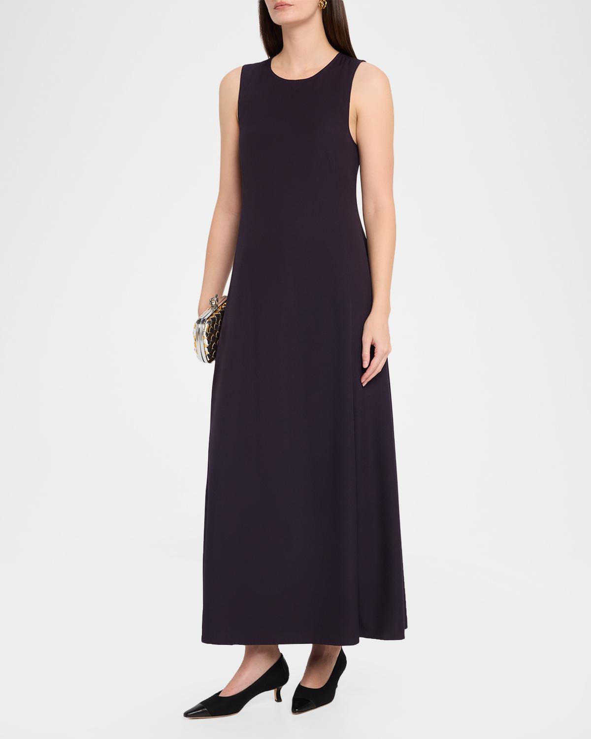 Sleeveless A-Line Cady Maxi Dress - thumbnail 4