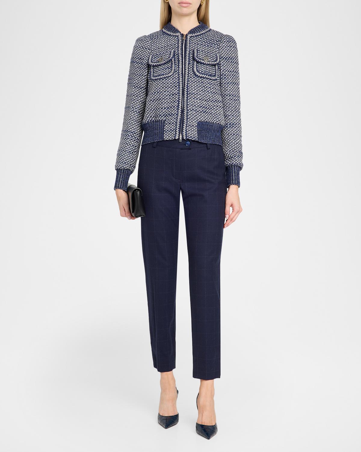 Metallic Tweed Bomber Jacket - thumbnail 2