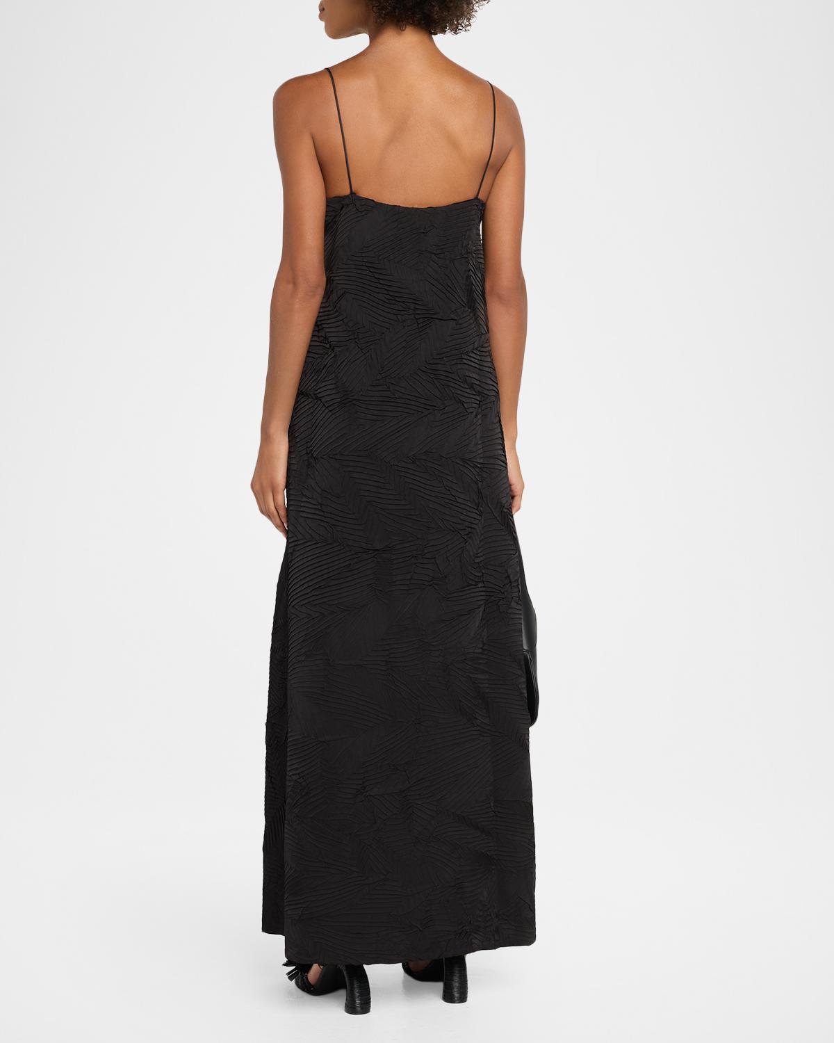 Landscape Textured Satin Maxi Dress - thumbnail 3