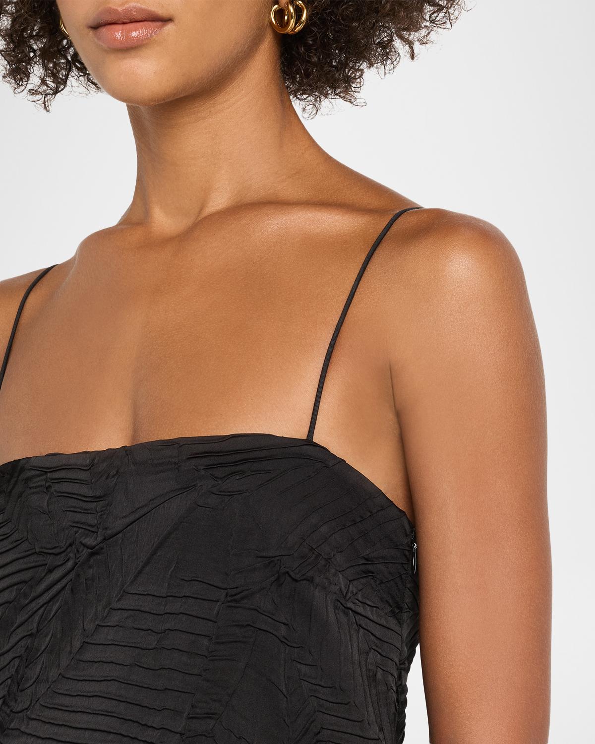 Landscape Textured Satin Maxi Dress - thumbnail 5