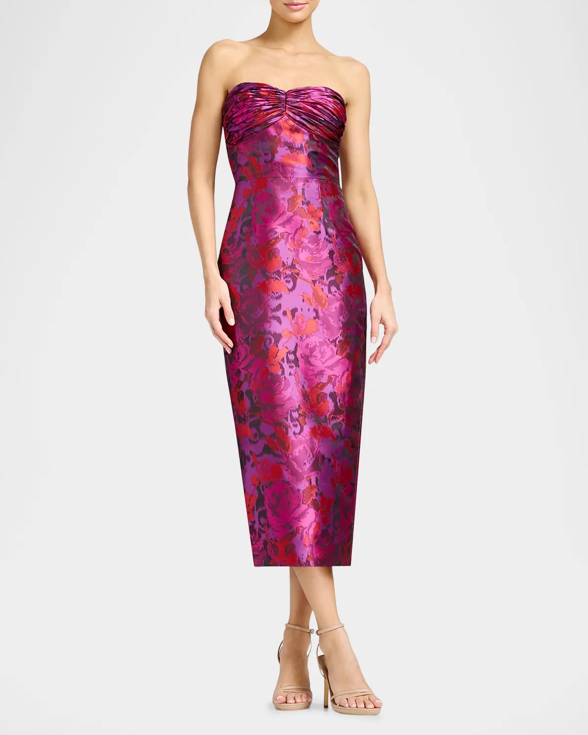 Dalia Strapless Floral-Print Midi Dress - thumbnail 2