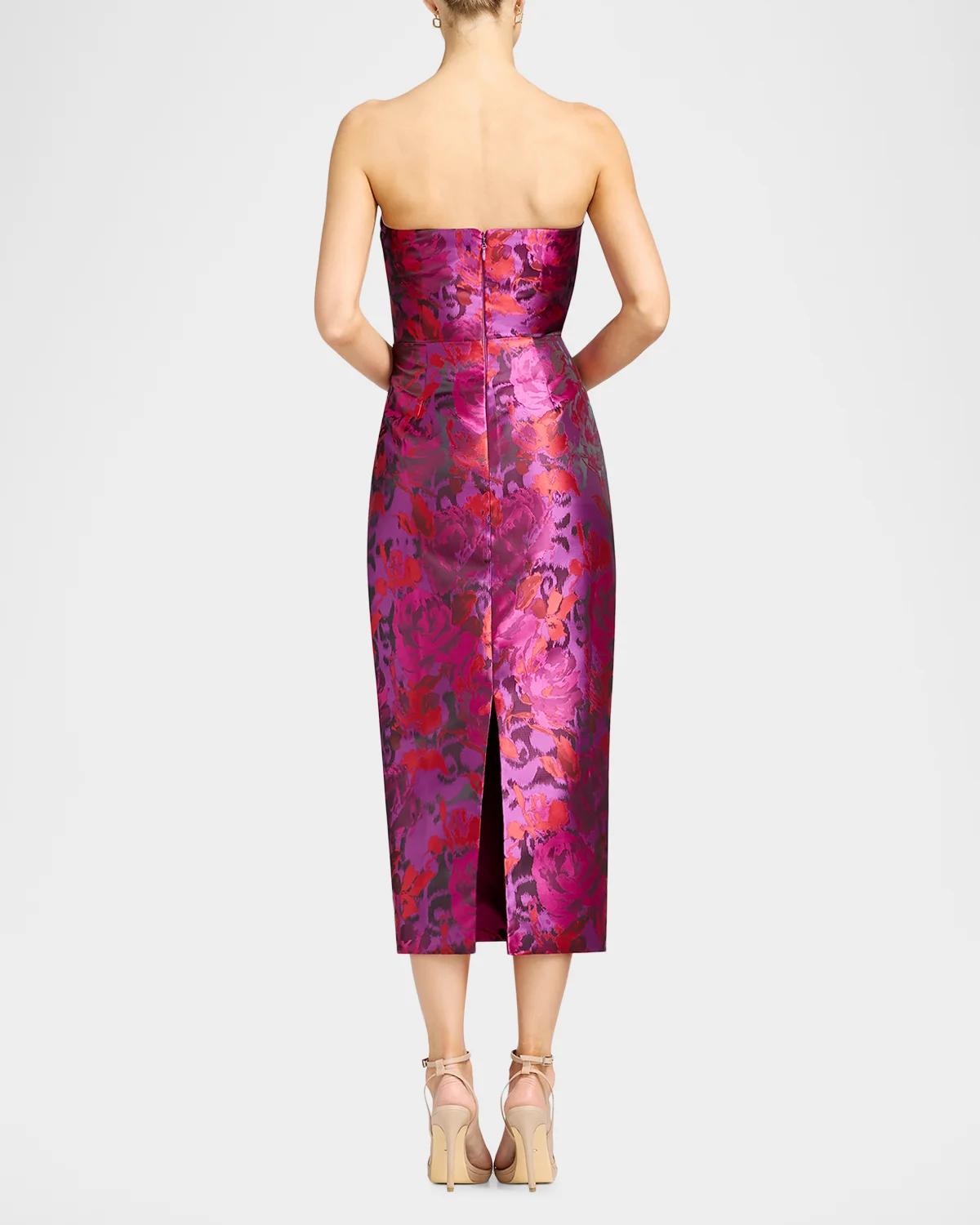 Dalia Strapless Floral-Print Midi Dress - thumbnail 3
