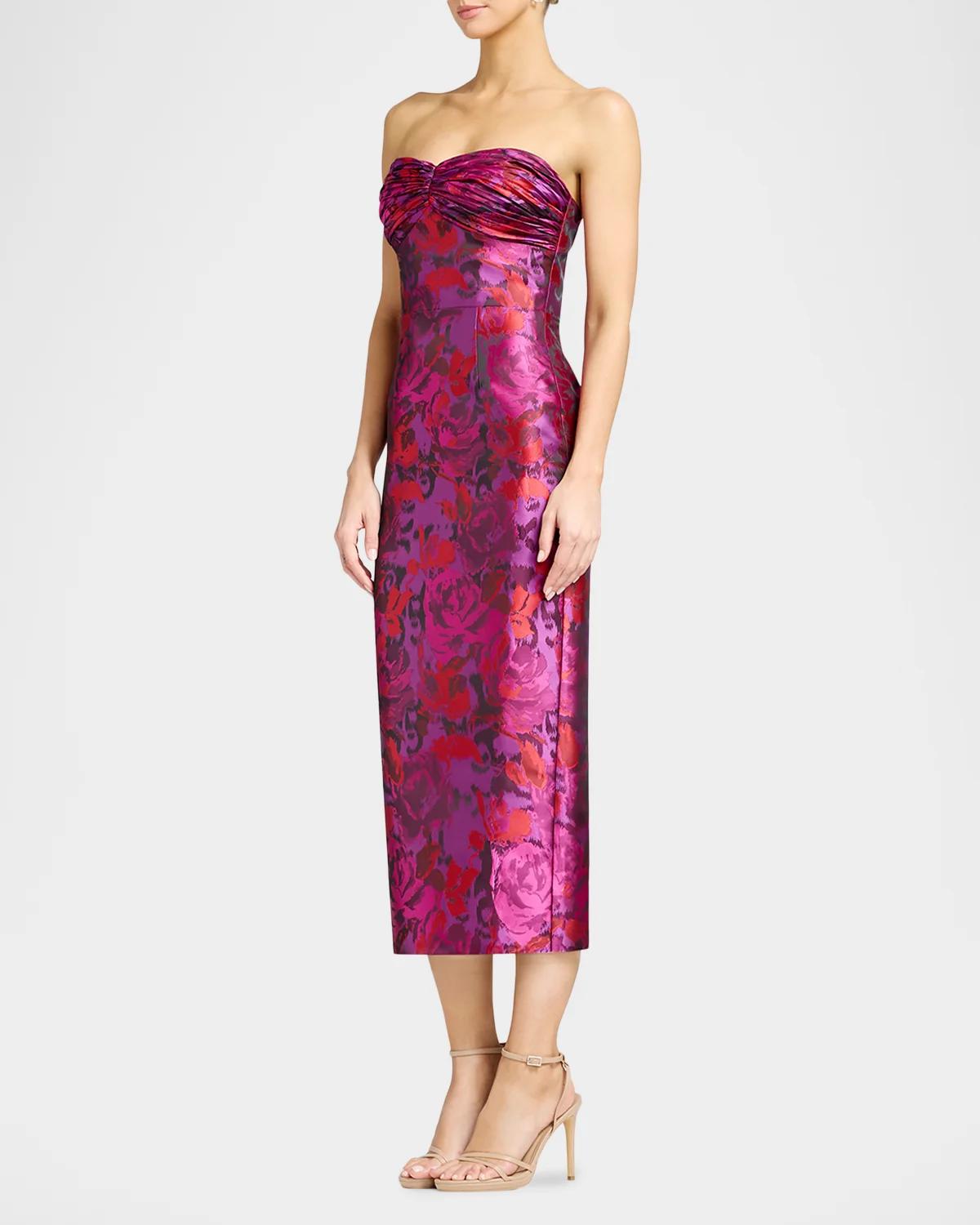 Dalia Strapless Floral-Print Midi Dress - thumbnail 5