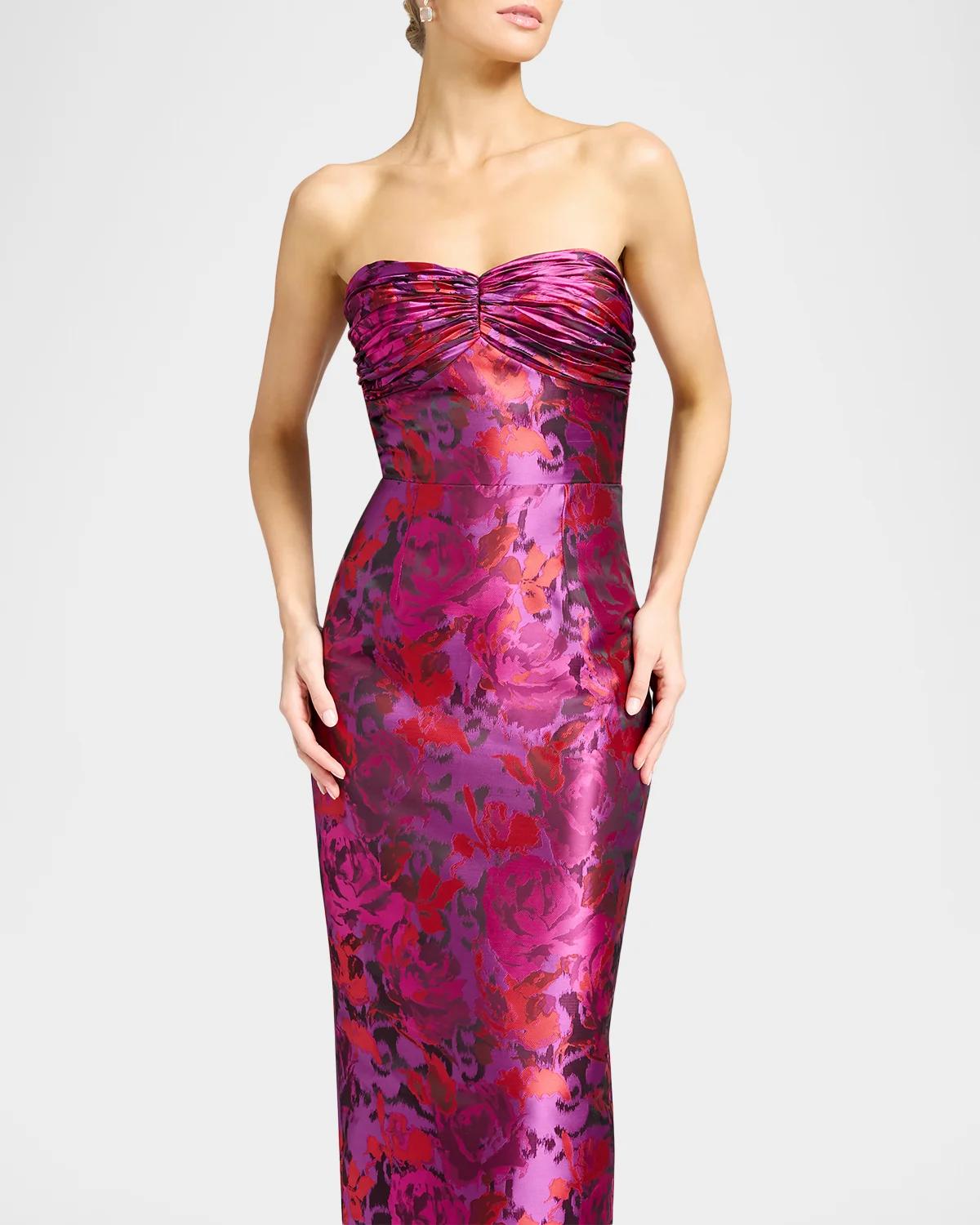 Dalia Strapless Floral-Print Midi Dress - thumbnail 6