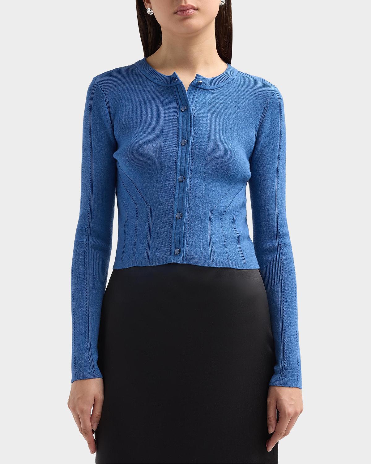 Vicki Crop Fitted Cardigan - thumbnail 4