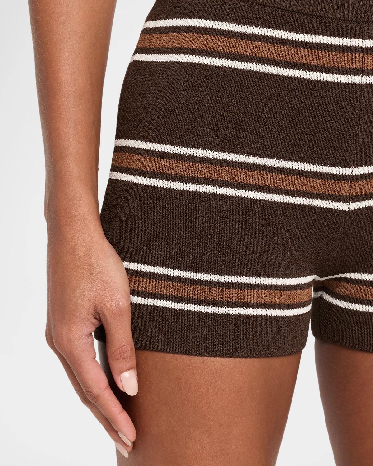 Kel Striped High-Rise Shorts - thumbnail 6
