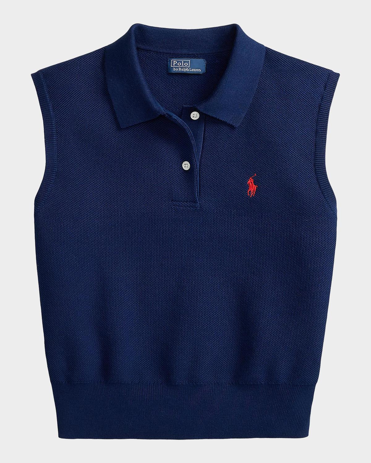 Logo Cotton Crop Polo Top