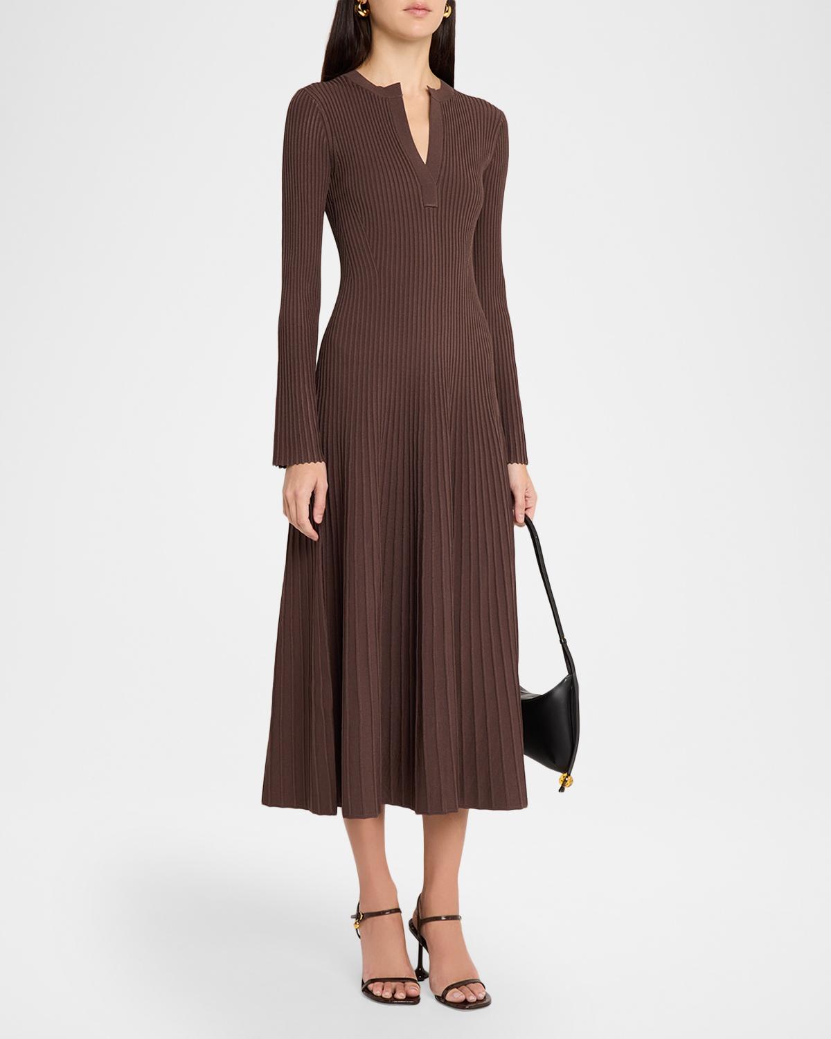 Genna Ribbed Midi Dress - thumbnail 4