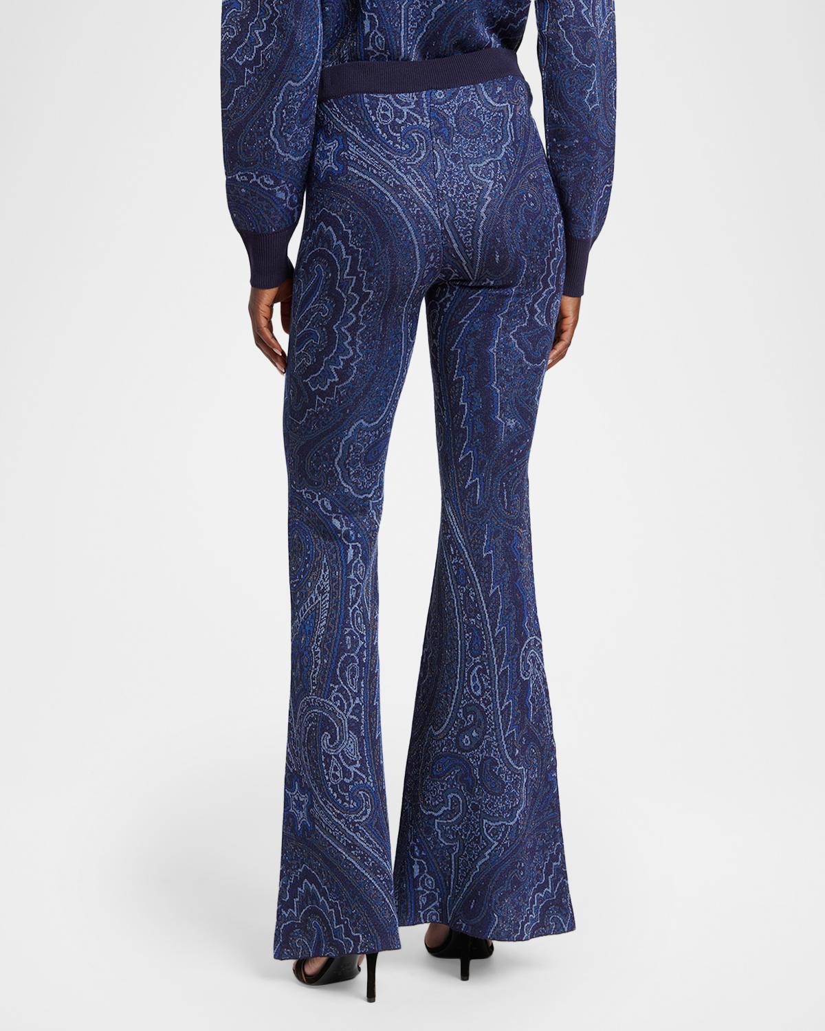 Paisley Knit Flare Trousers - thumbnail 3