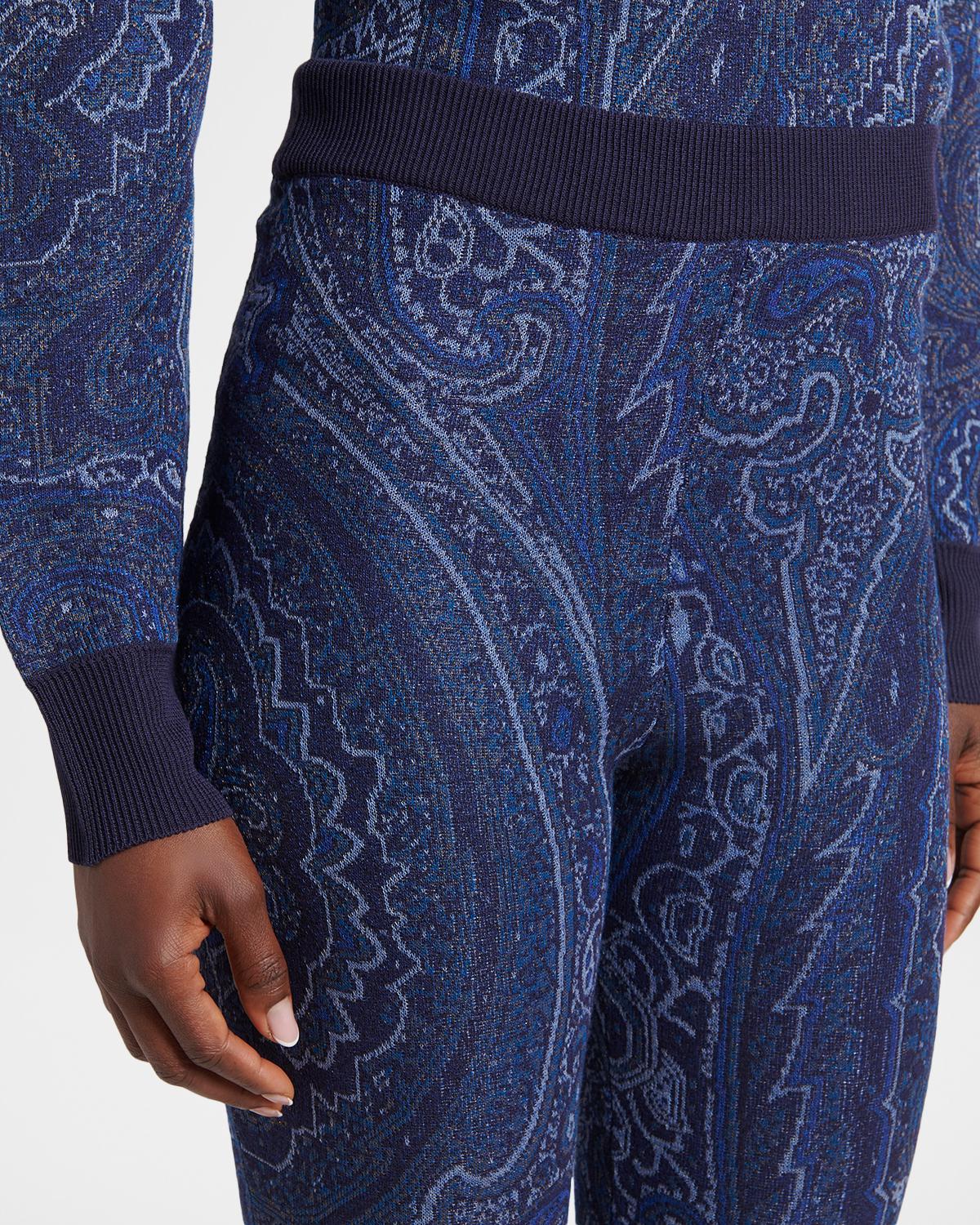 Paisley Knit Flare Trousers - thumbnail 5