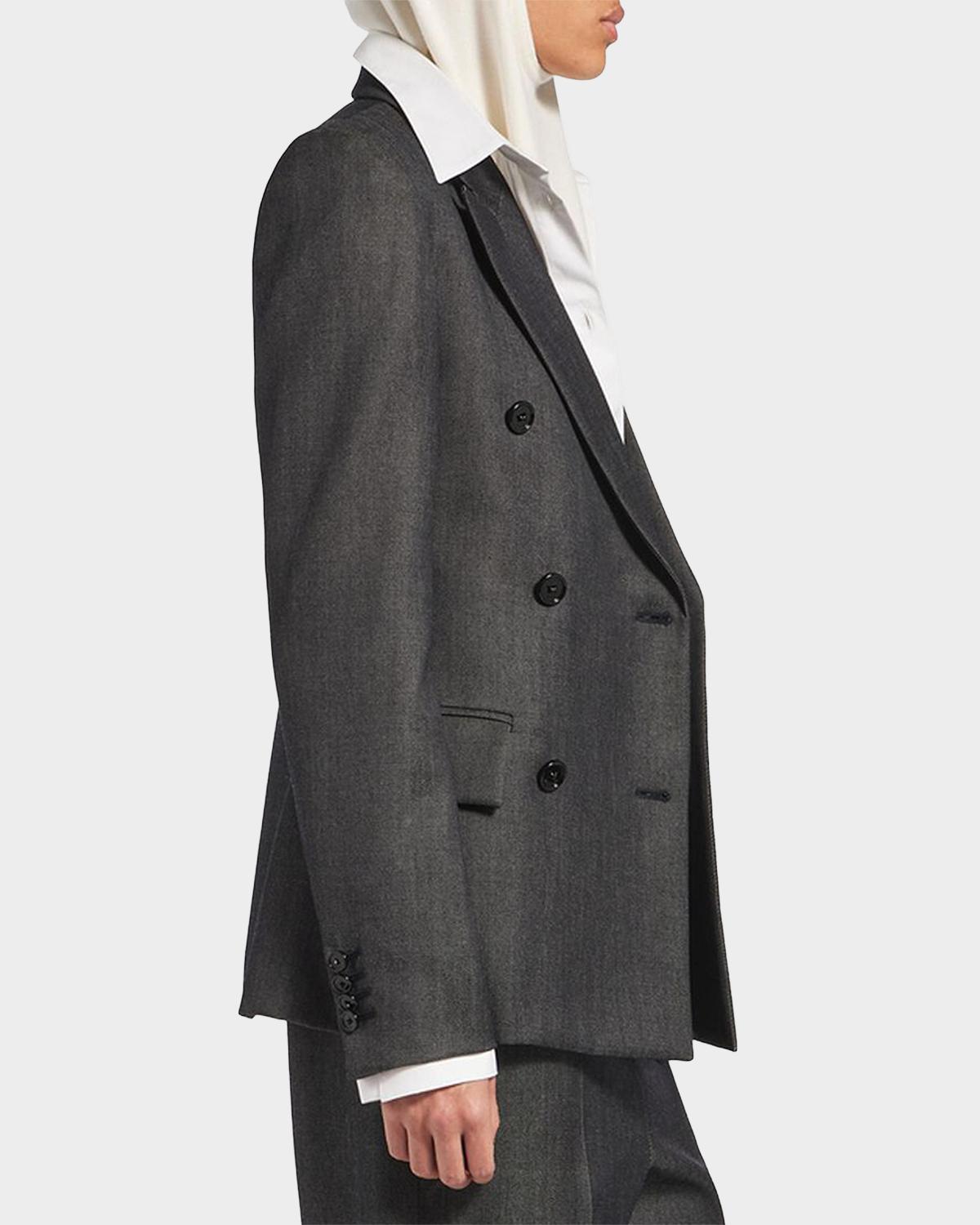 Wool Double-Breasted Tailored Jacket - thumbnail 5