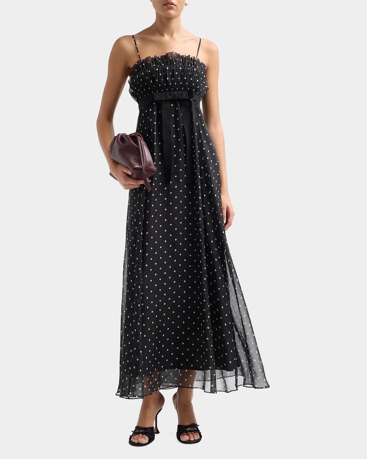 Frill Pleated Maxi Dress - thumbnail 2
