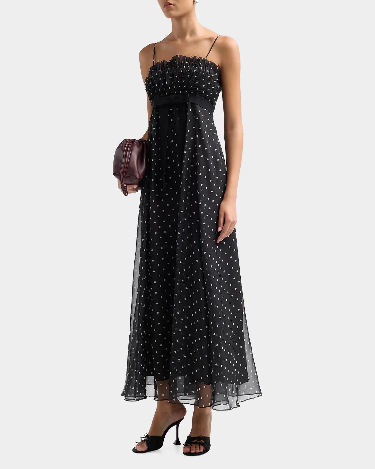 Frill Pleated Maxi Dress - thumbnail 4