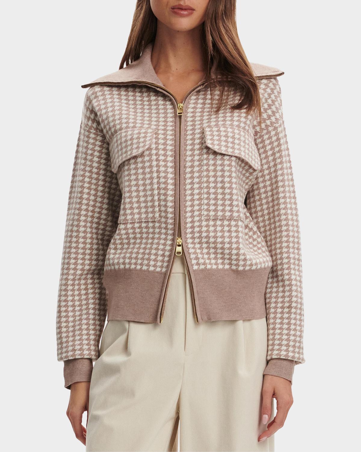Ablett Houndstooth Jacquard Jacket - thumbnail 4