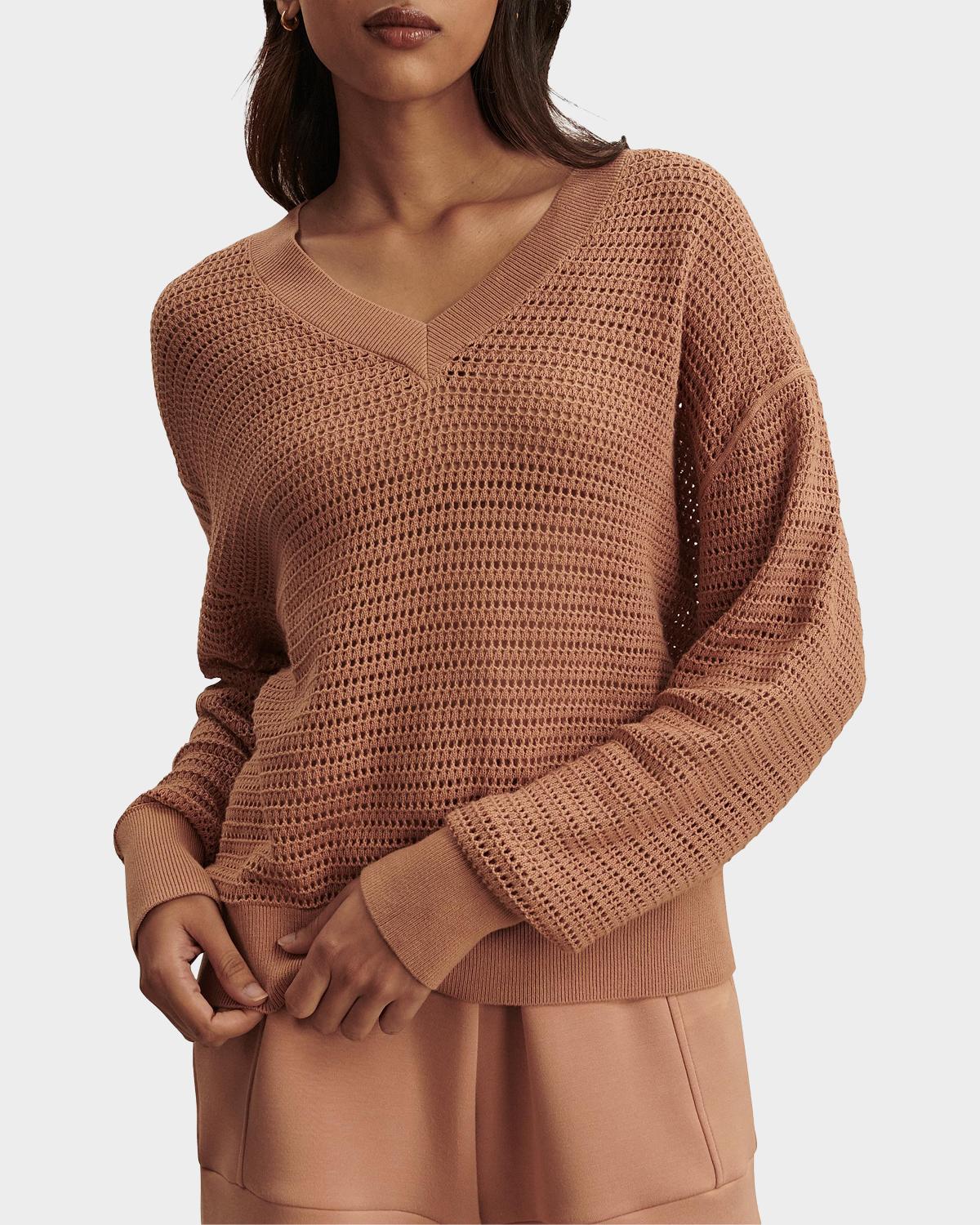 Gaia Open-Knit Cotton Sweater - thumbnail 4