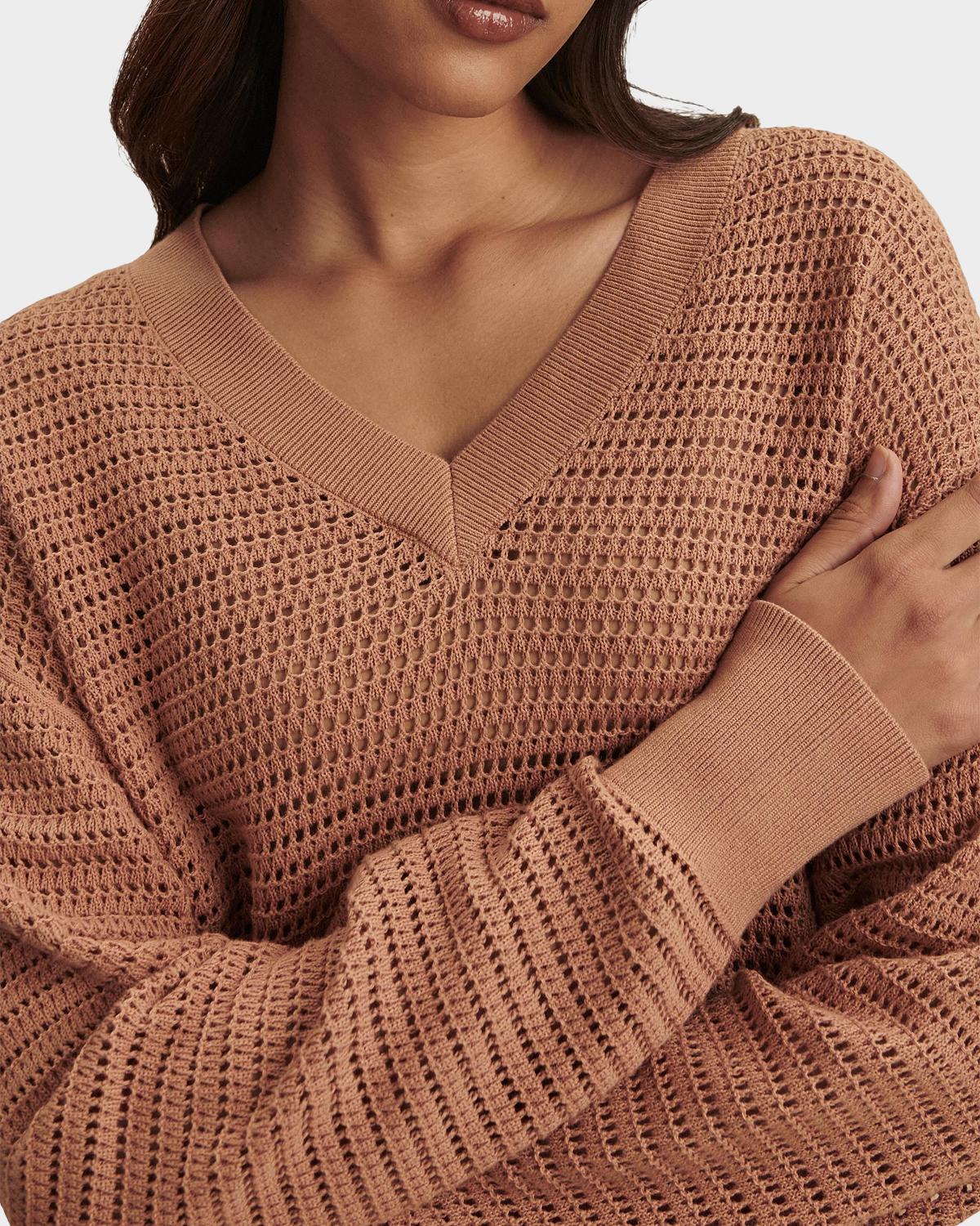 Gaia Open-Knit Cotton Sweater - thumbnail 5