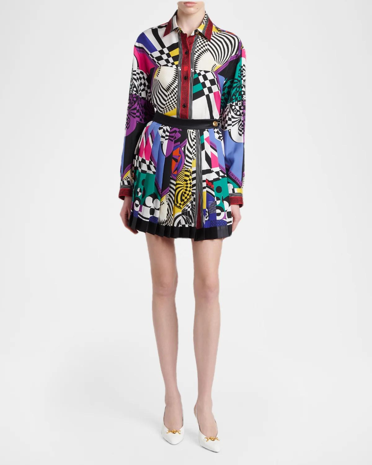 Printed Silk Twill Shirt - thumbnail 2