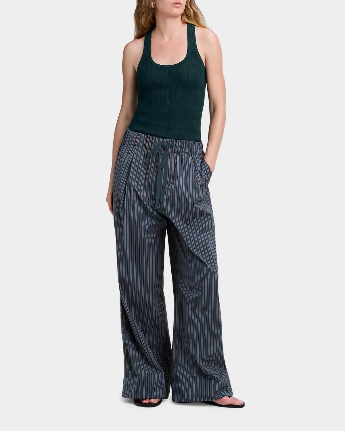 James Striped Cotton Drawstring Pants - thumbnail 2