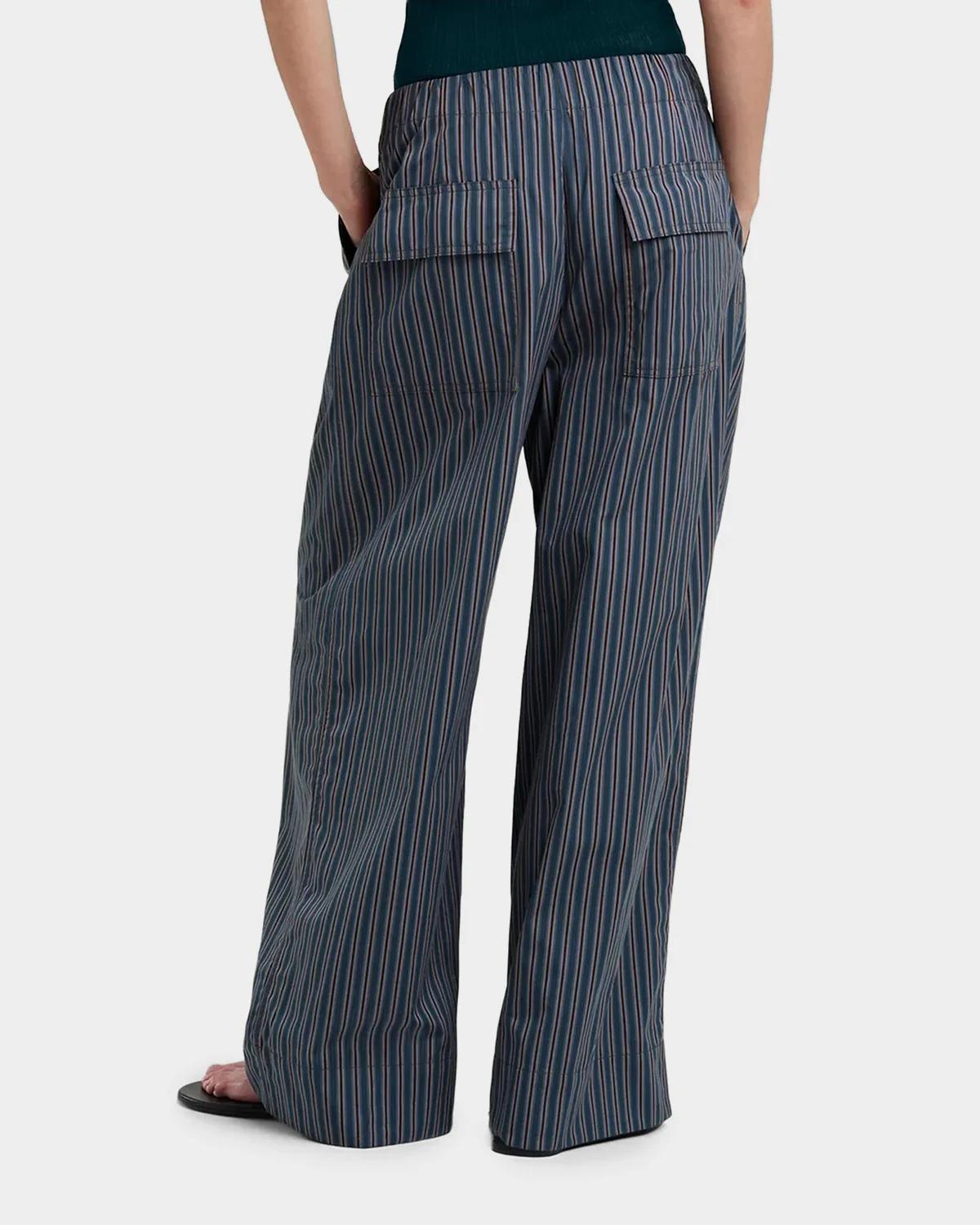 James Striped Cotton Drawstring Pants - thumbnail 3