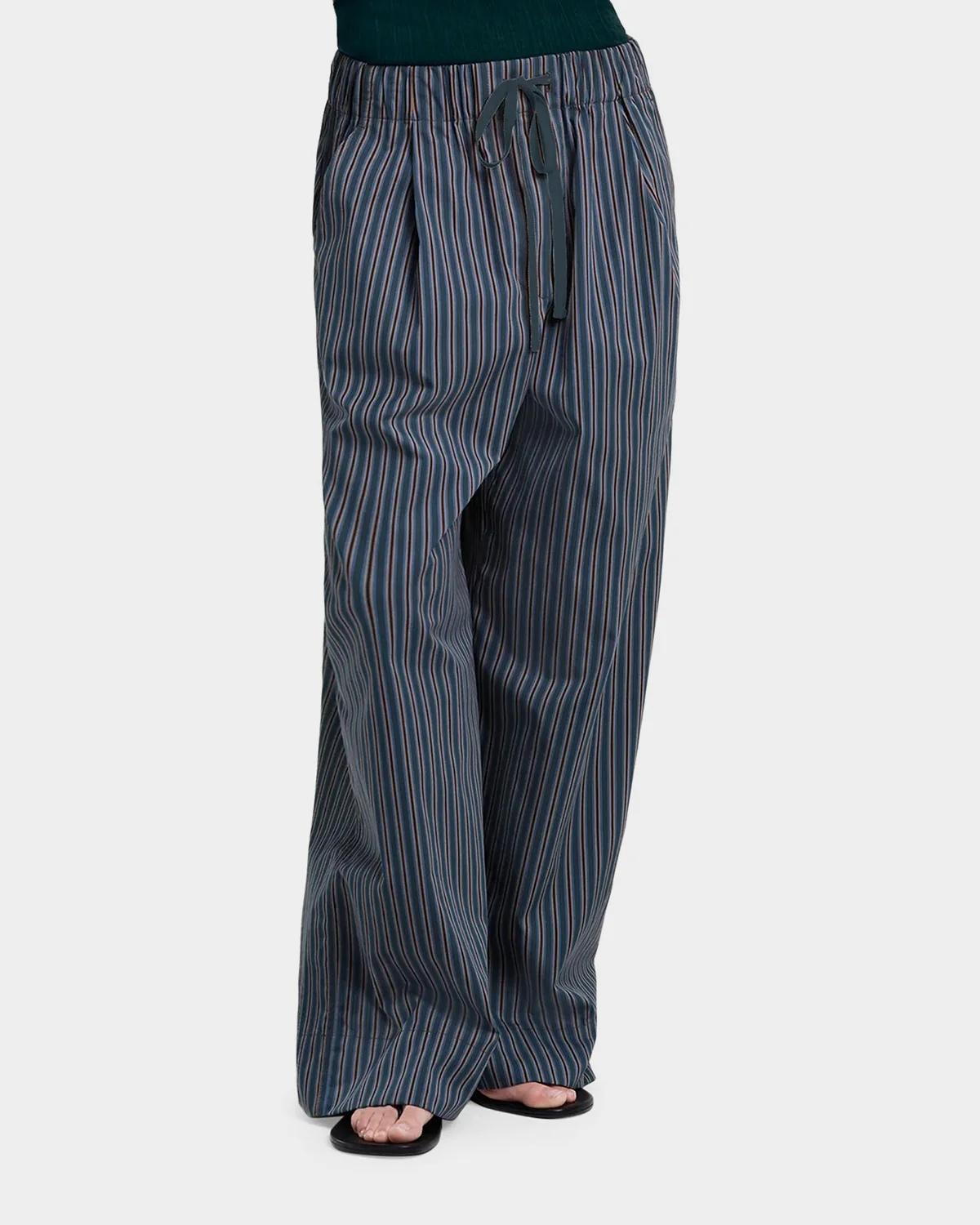 James Striped Cotton Drawstring Pants - thumbnail 4