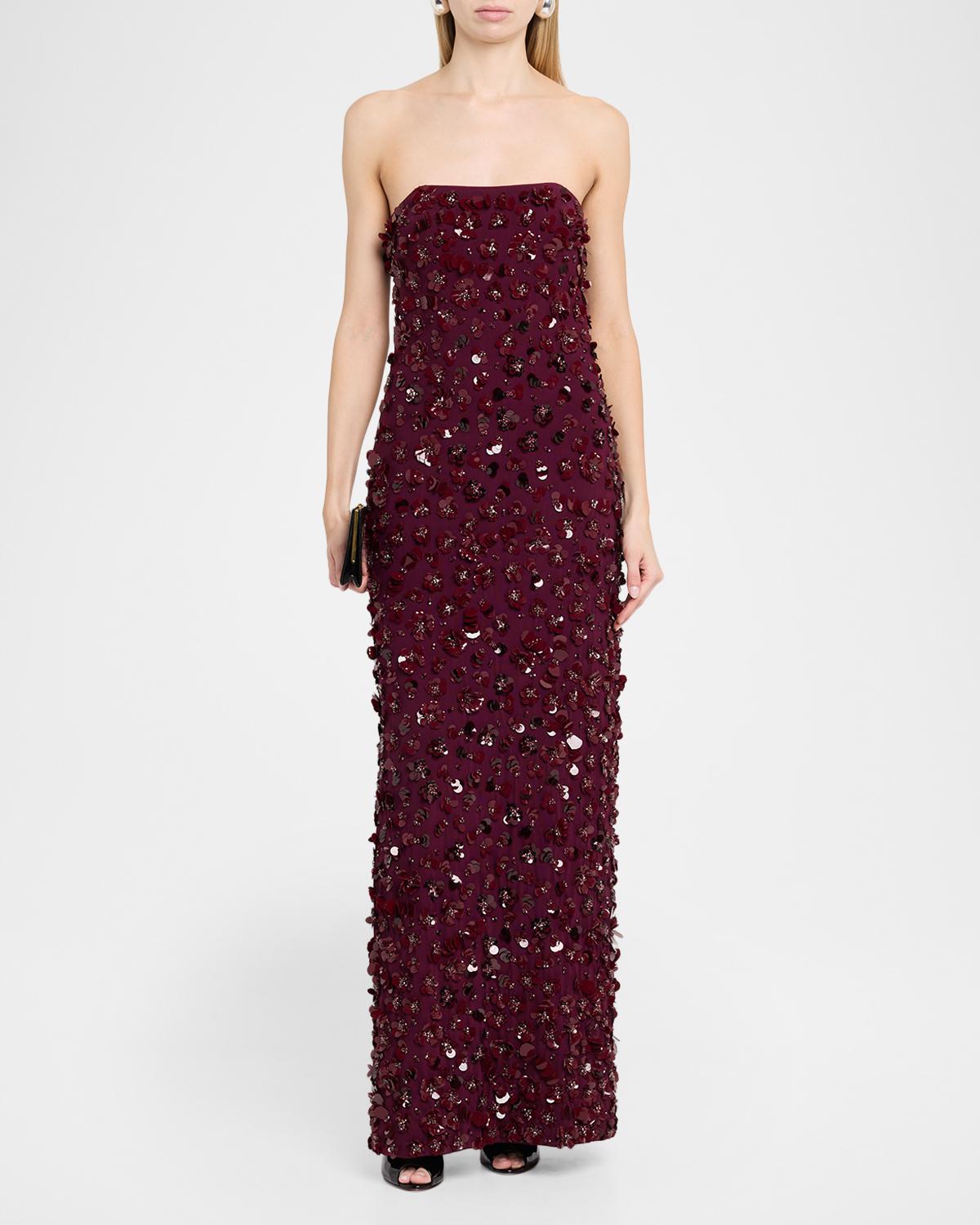 Serafina Strapless Sequin Column Gown - thumbnail 2