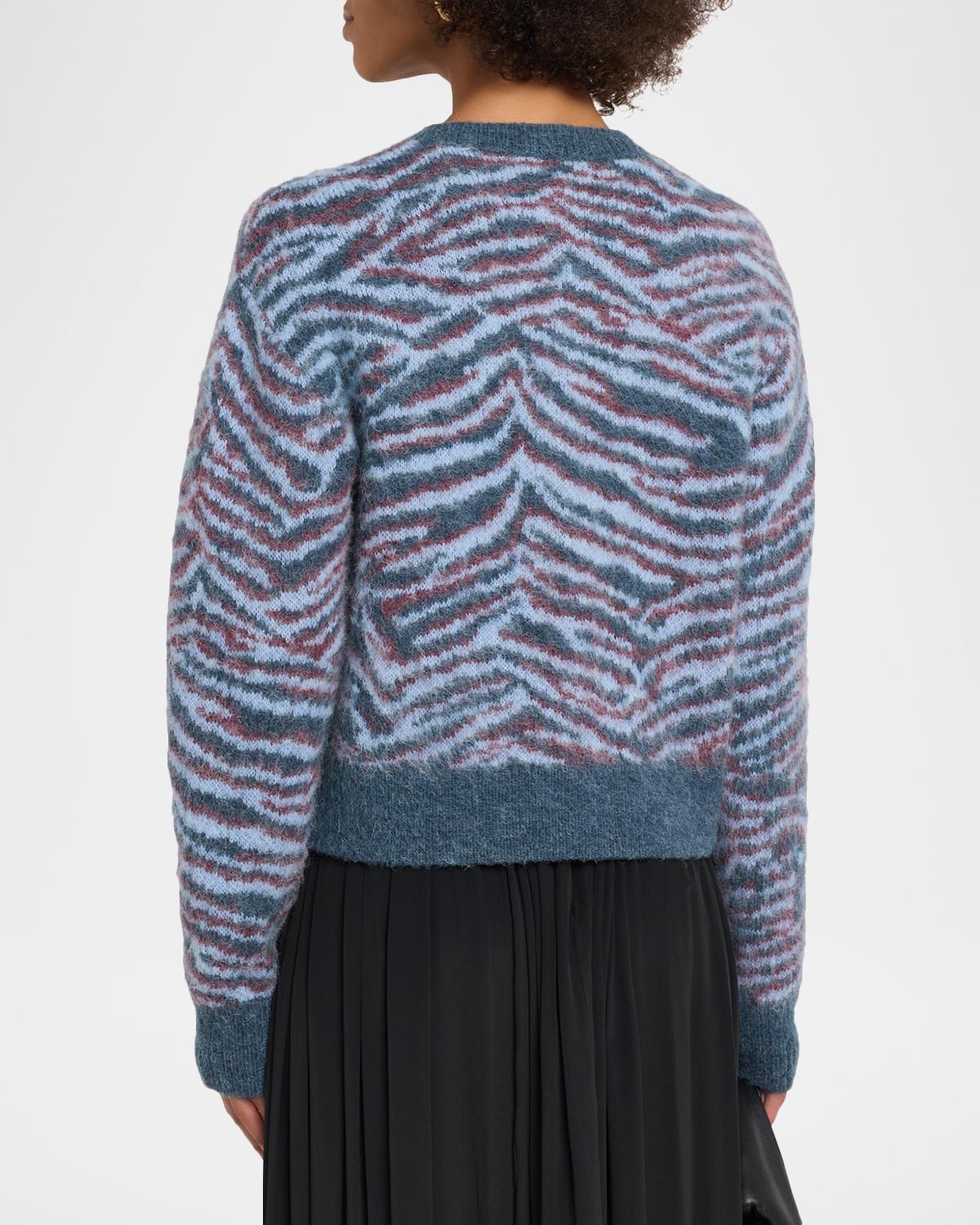 Tiger-Print Alpaca-Blend Cardigan - thumbnail 3