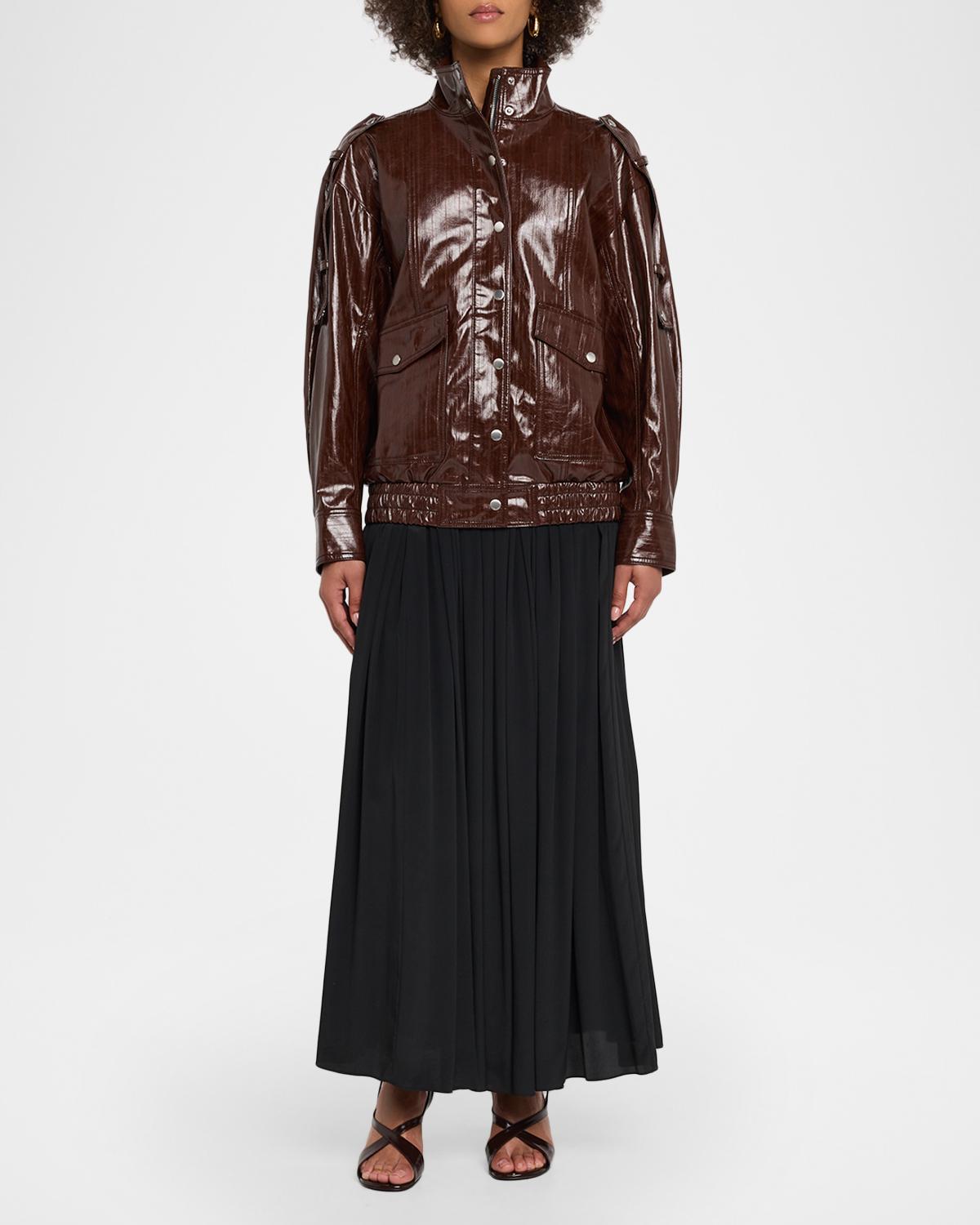 Textured Faux Leather Jacket - thumbnail 2