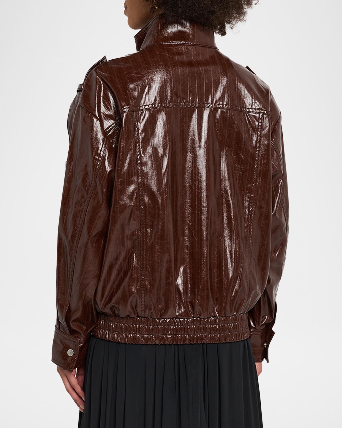 Textured Faux Leather Jacket - thumbnail 3