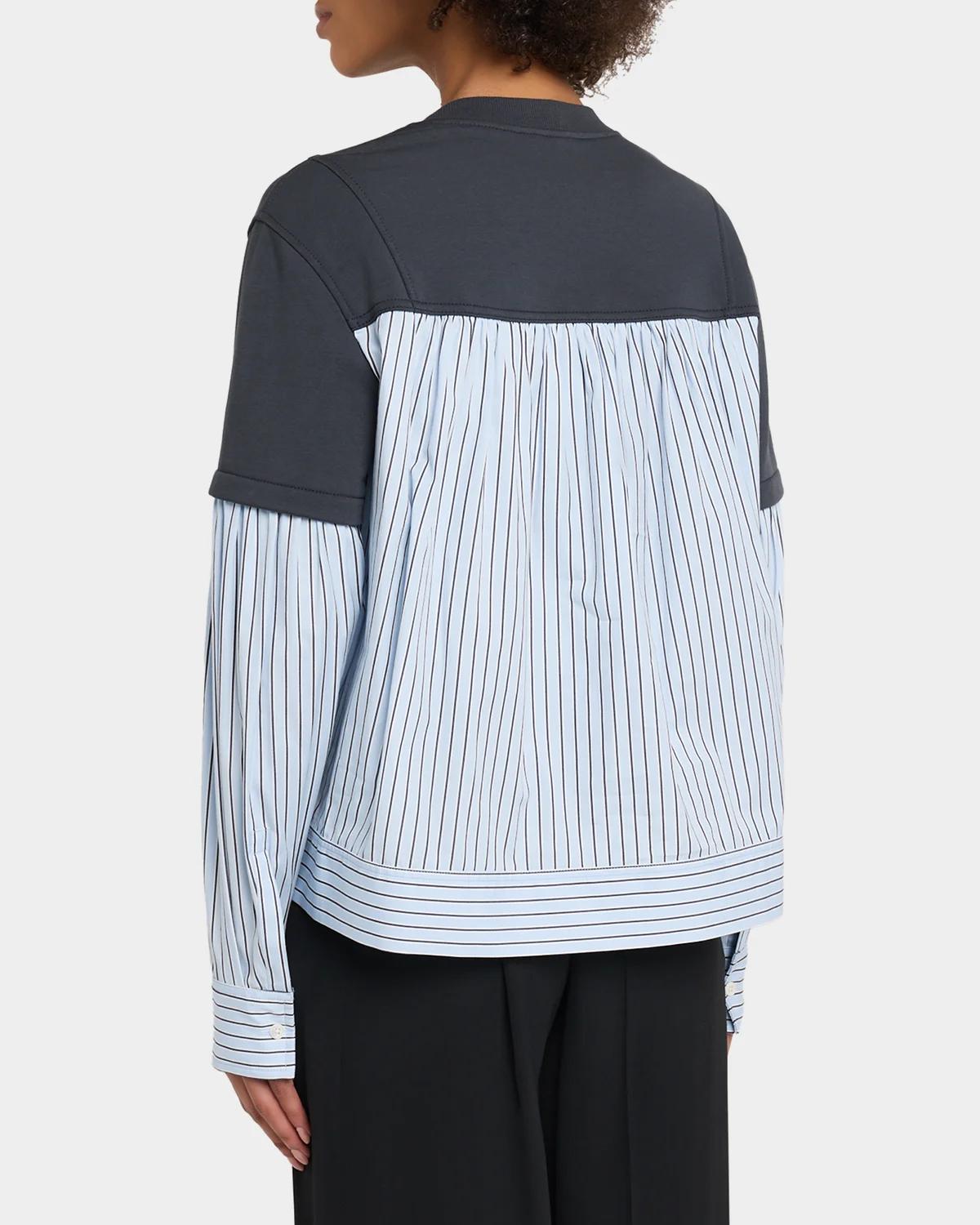 Mixed-Media Layered Sweatshirt - thumbnail 3