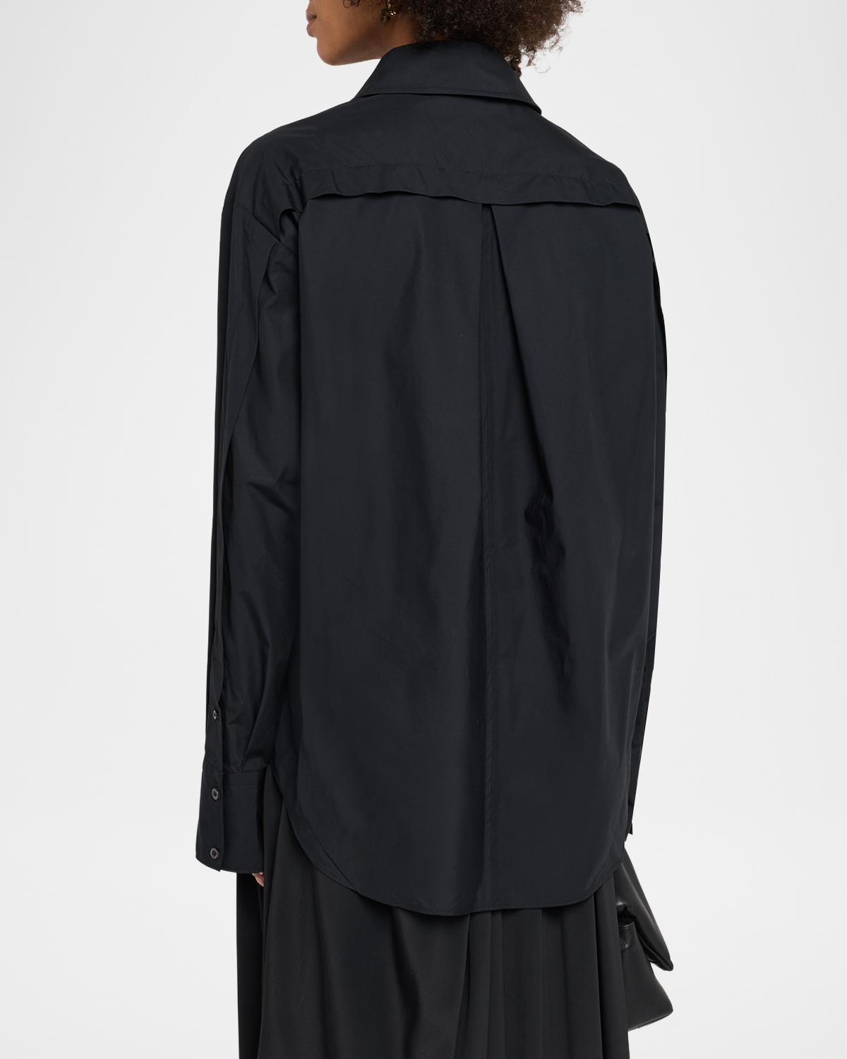 Embellished Oversized Poplin Shirt - thumbnail 3