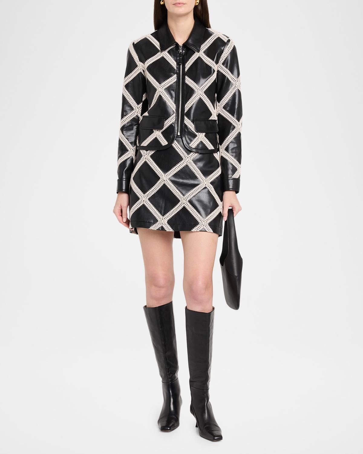 Audree Faux-Leather Mini Skirt - thumbnail 2
