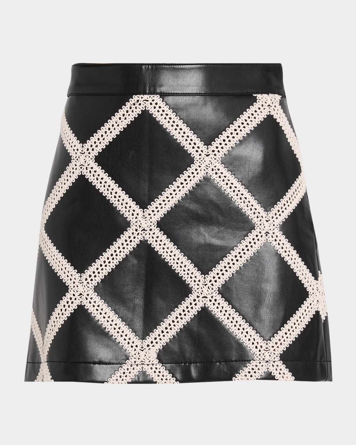 Audree Faux-Leather Mini Skirt