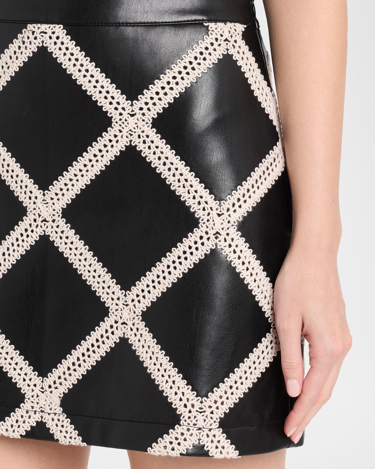 Audree Faux-Leather Mini Skirt - thumbnail 5