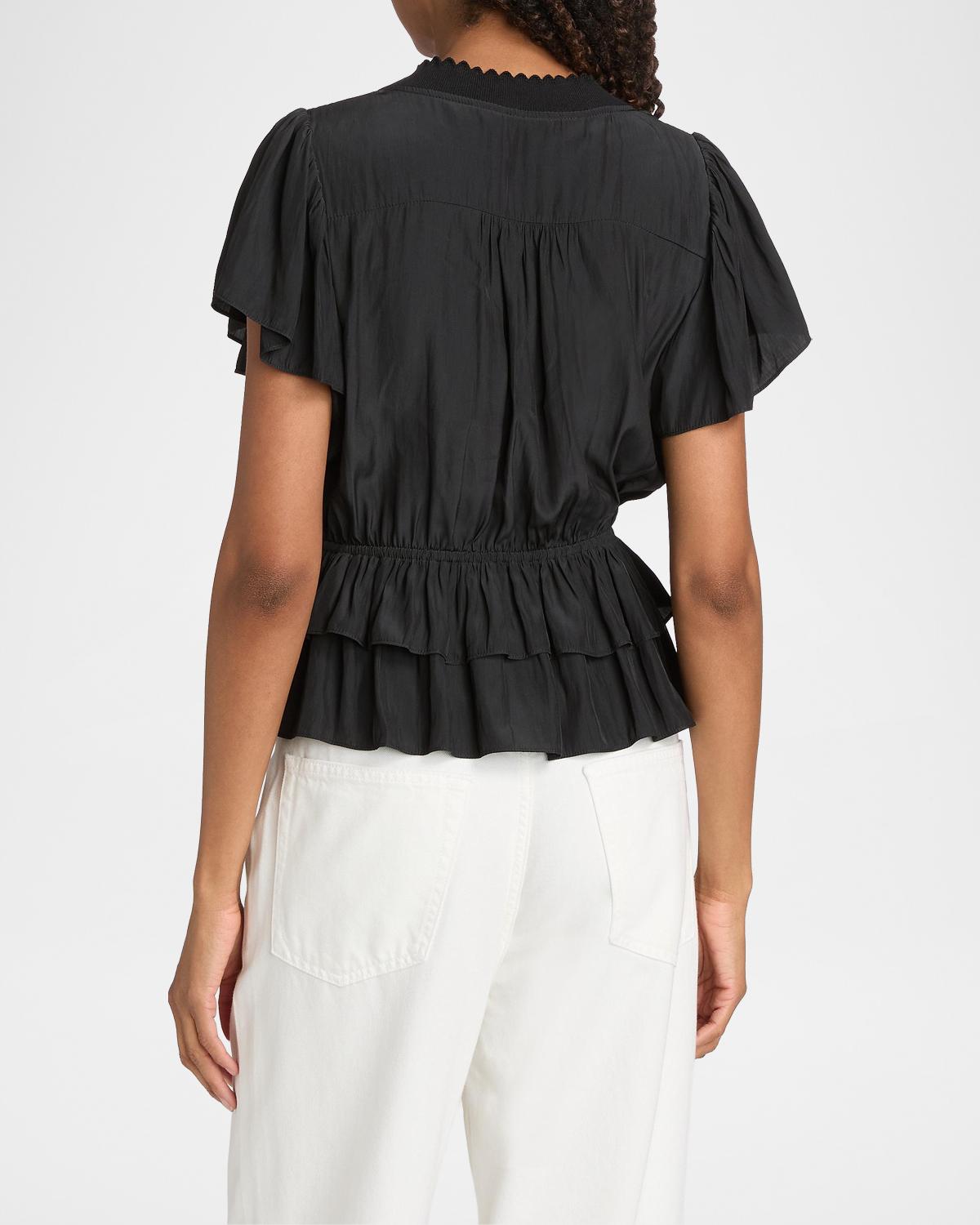 Emberly Chiffon Tiered Blouse - thumbnail 3