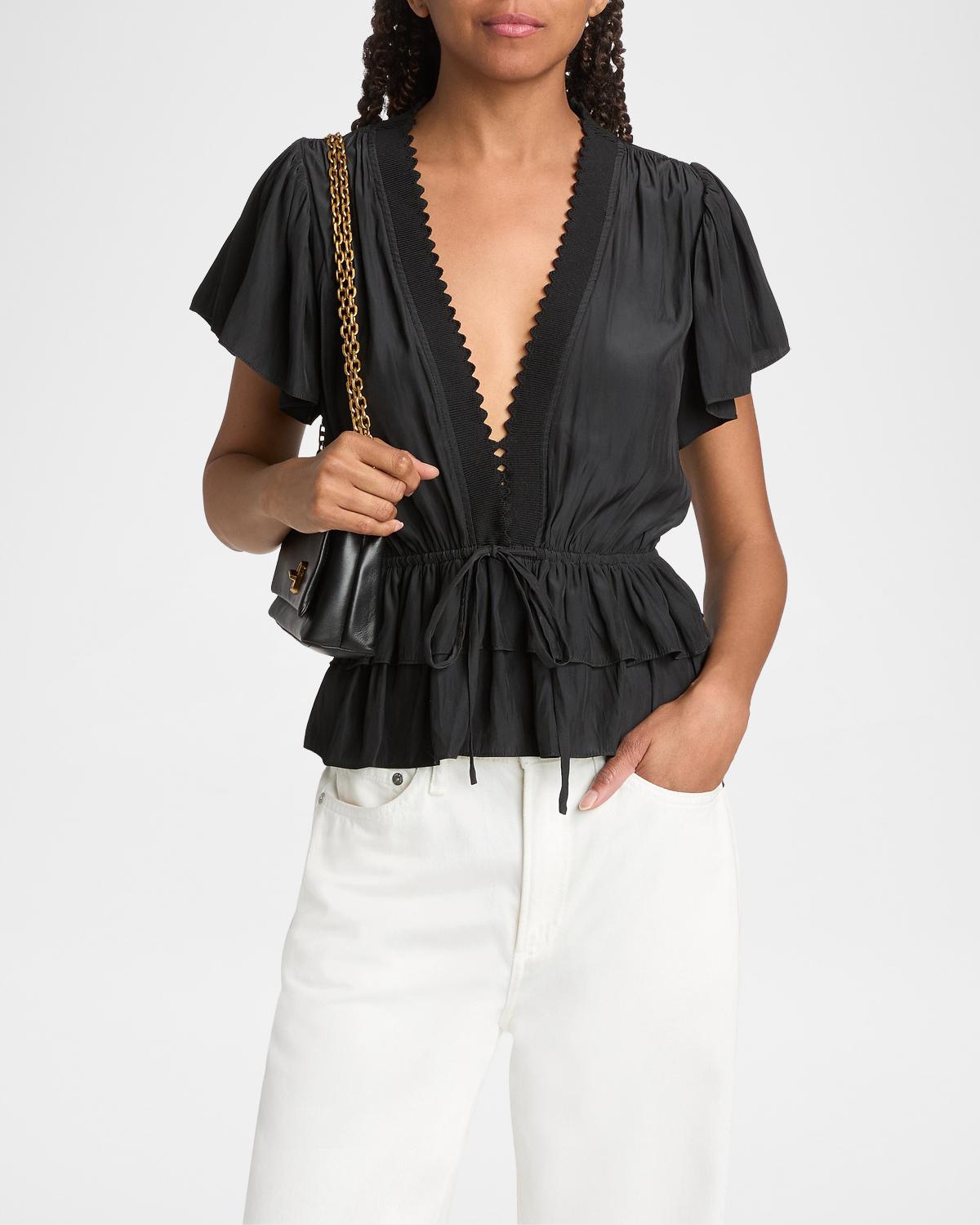 Emberly Chiffon Tiered Blouse - thumbnail 4