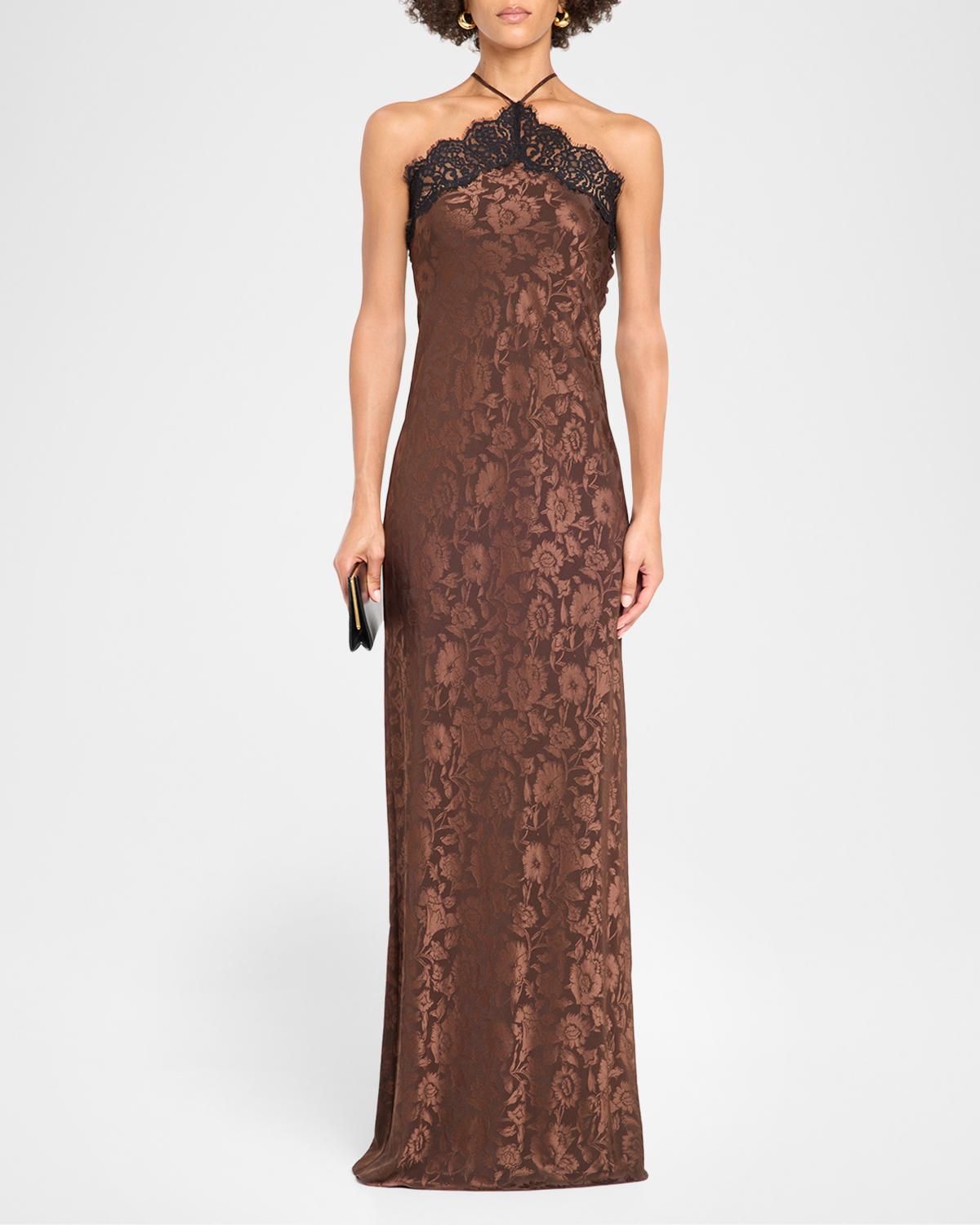 Rue Jacquard Lace-Trim Maxi Dress - thumbnail 2