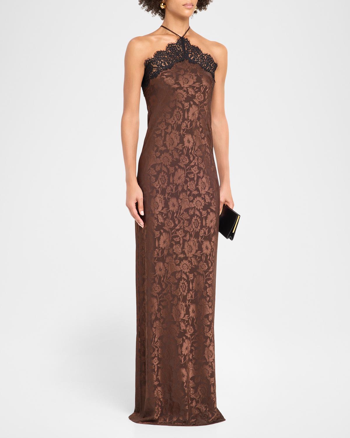 Rue Jacquard Lace-Trim Maxi Dress - thumbnail 4