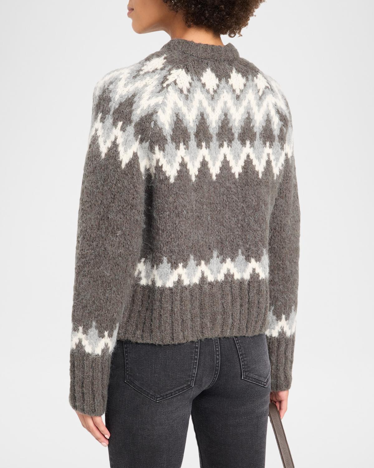 Christina Fair Isle-Inspired Cardigan - thumbnail 3