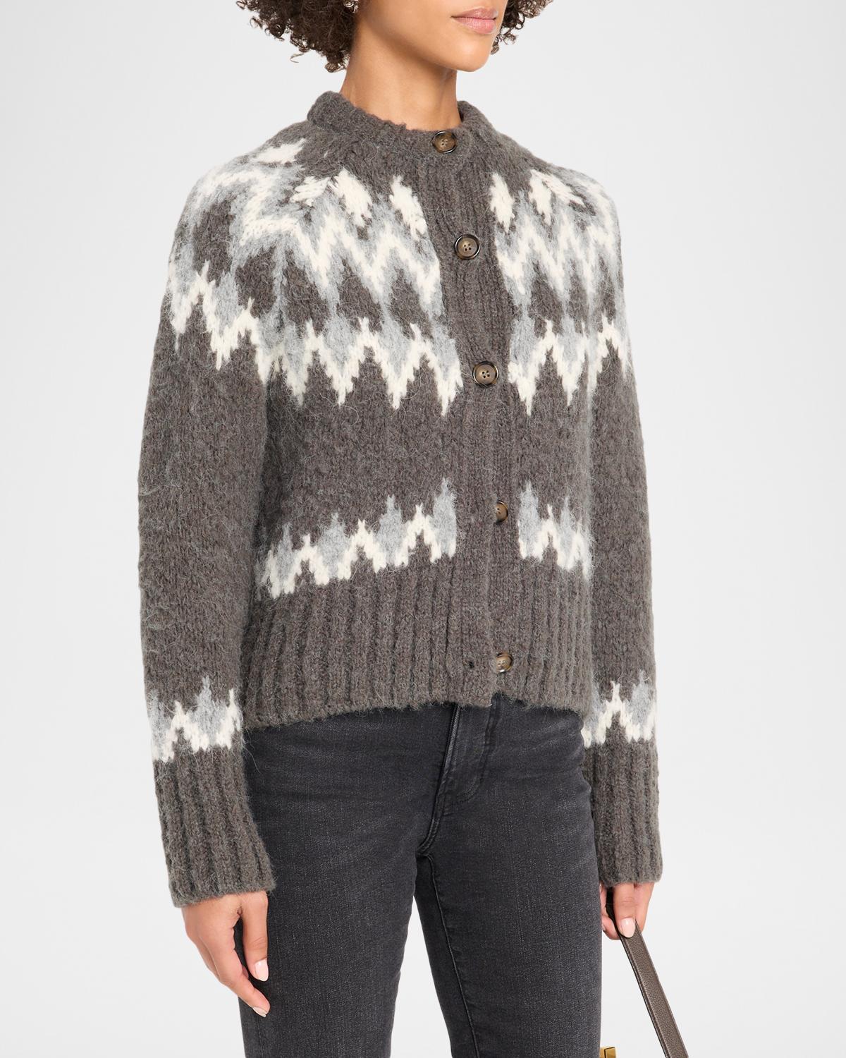 Christina Fair Isle-Inspired Cardigan - thumbnail 4