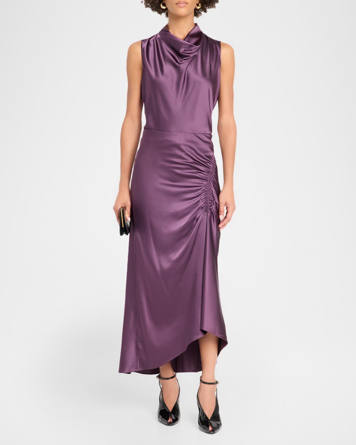 Felecia Ruched Satin Skirt - thumbnail 2