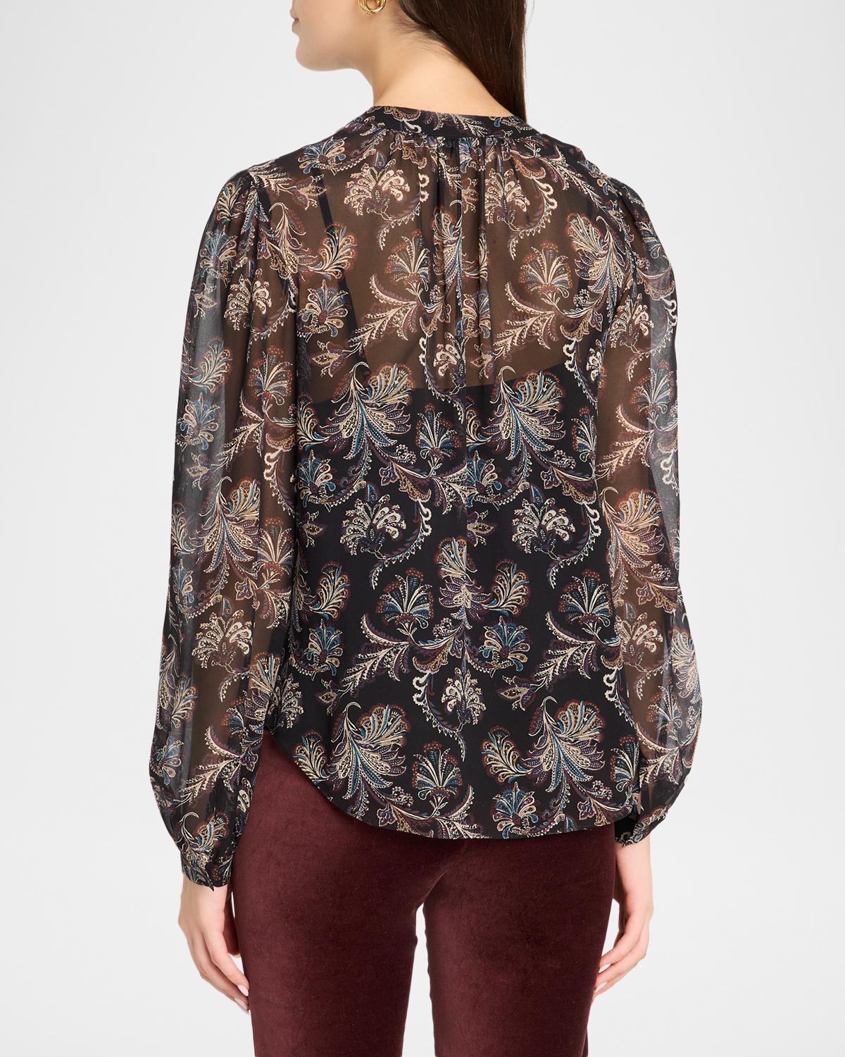 Ashlynn Paisley Silk Blouse - thumbnail 3
