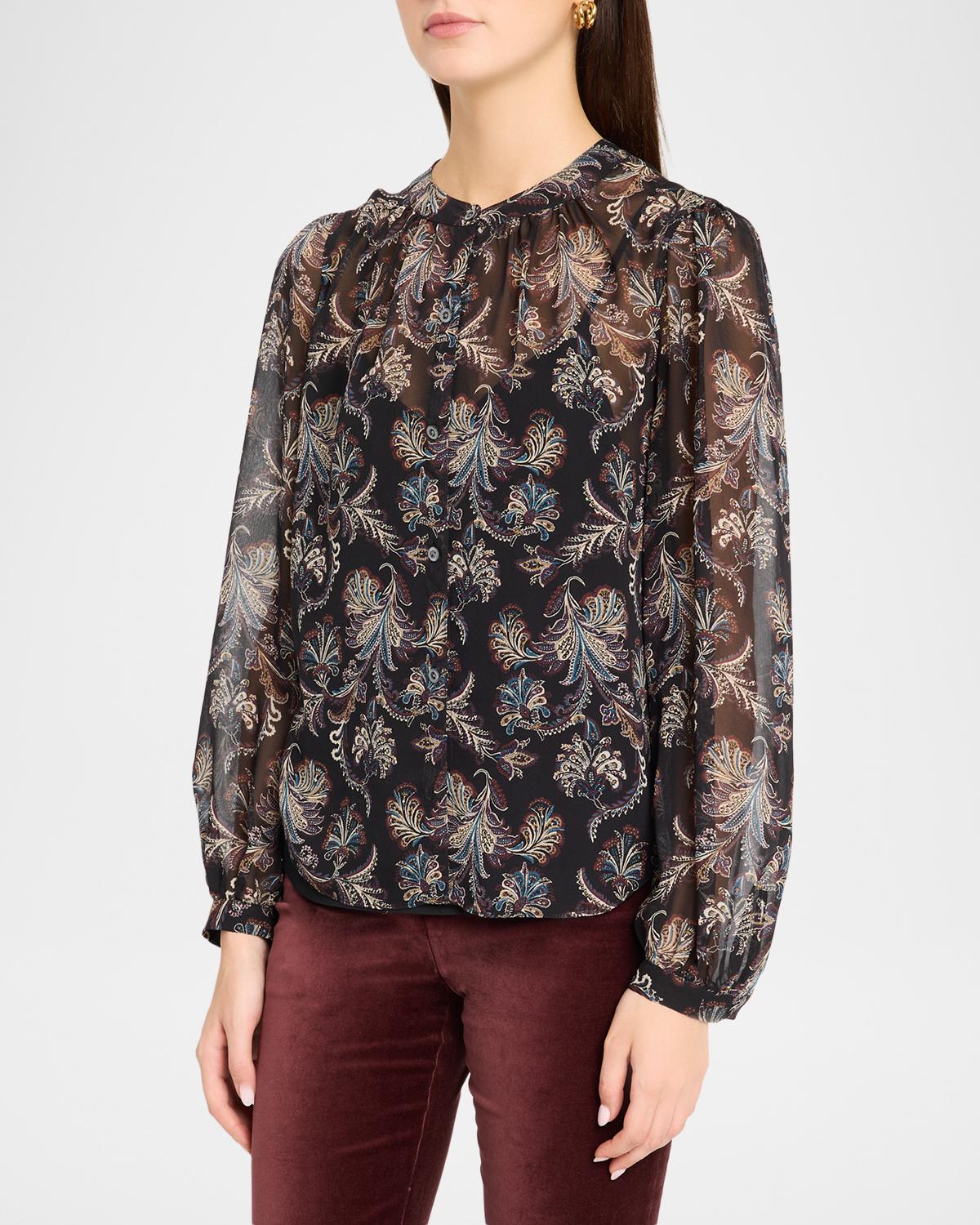 Ashlynn Paisley Silk Blouse - thumbnail 4