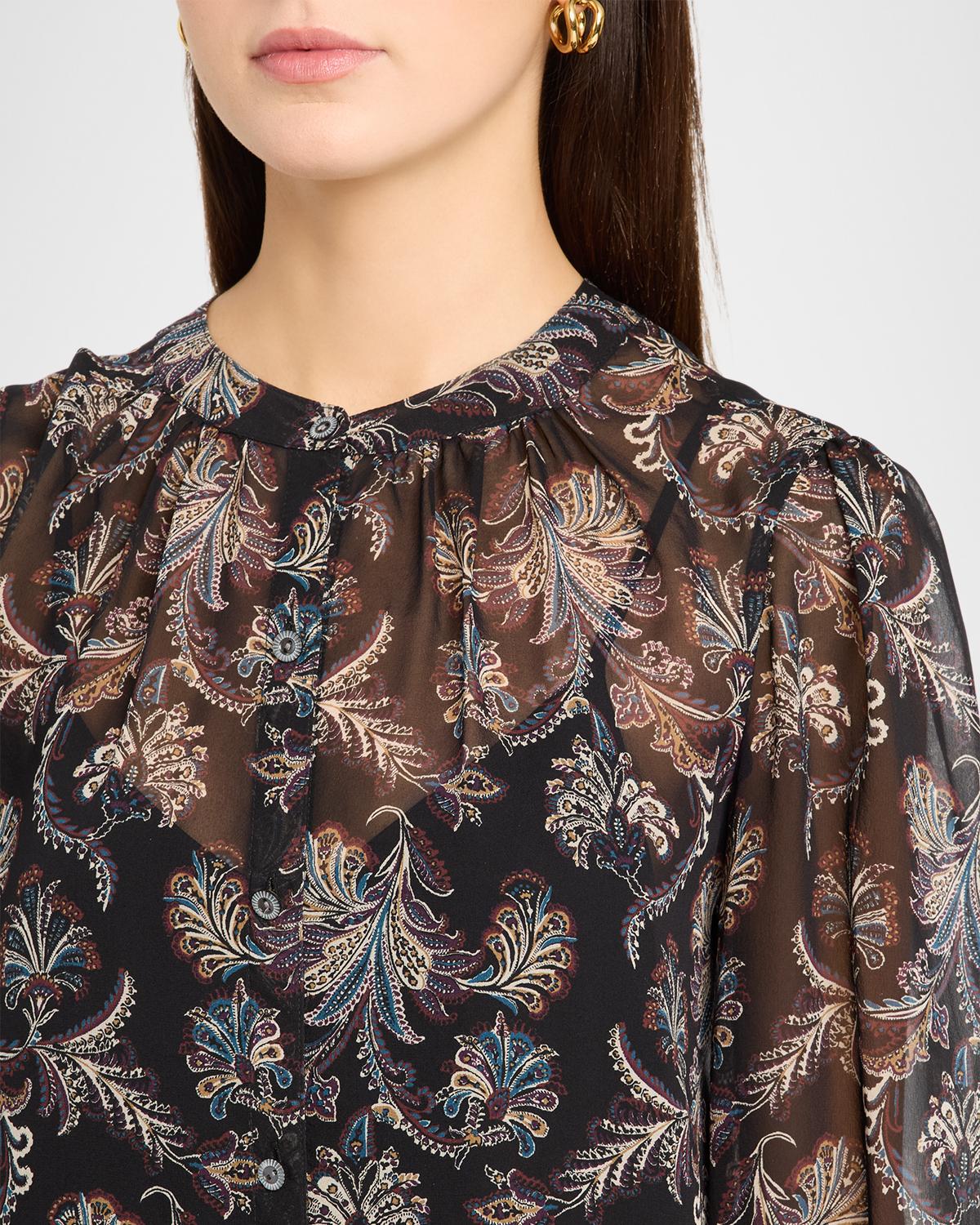 Ashlynn Paisley Silk Blouse - thumbnail 5