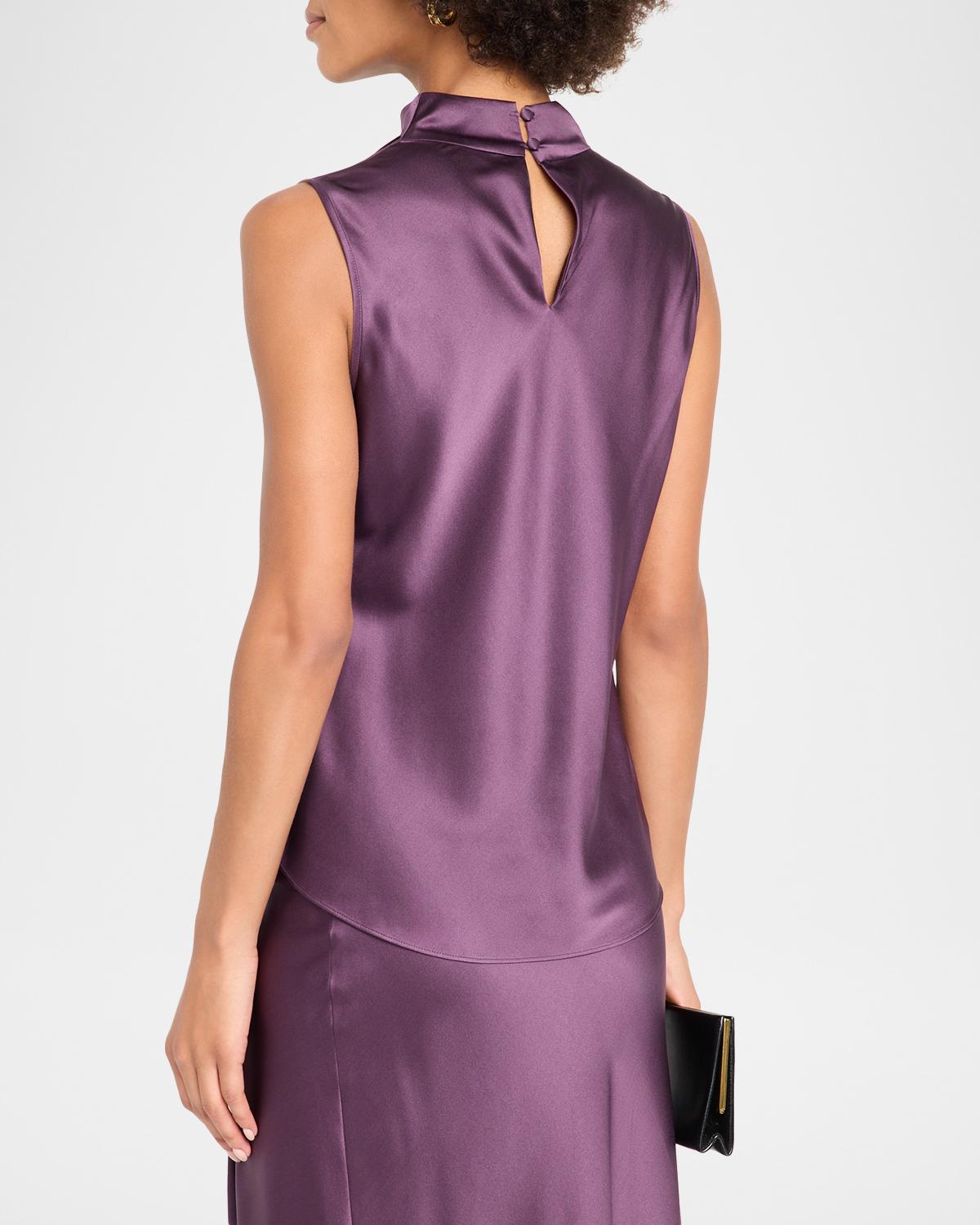 Tam Silk-Blend Cowlneck Top - thumbnail 3