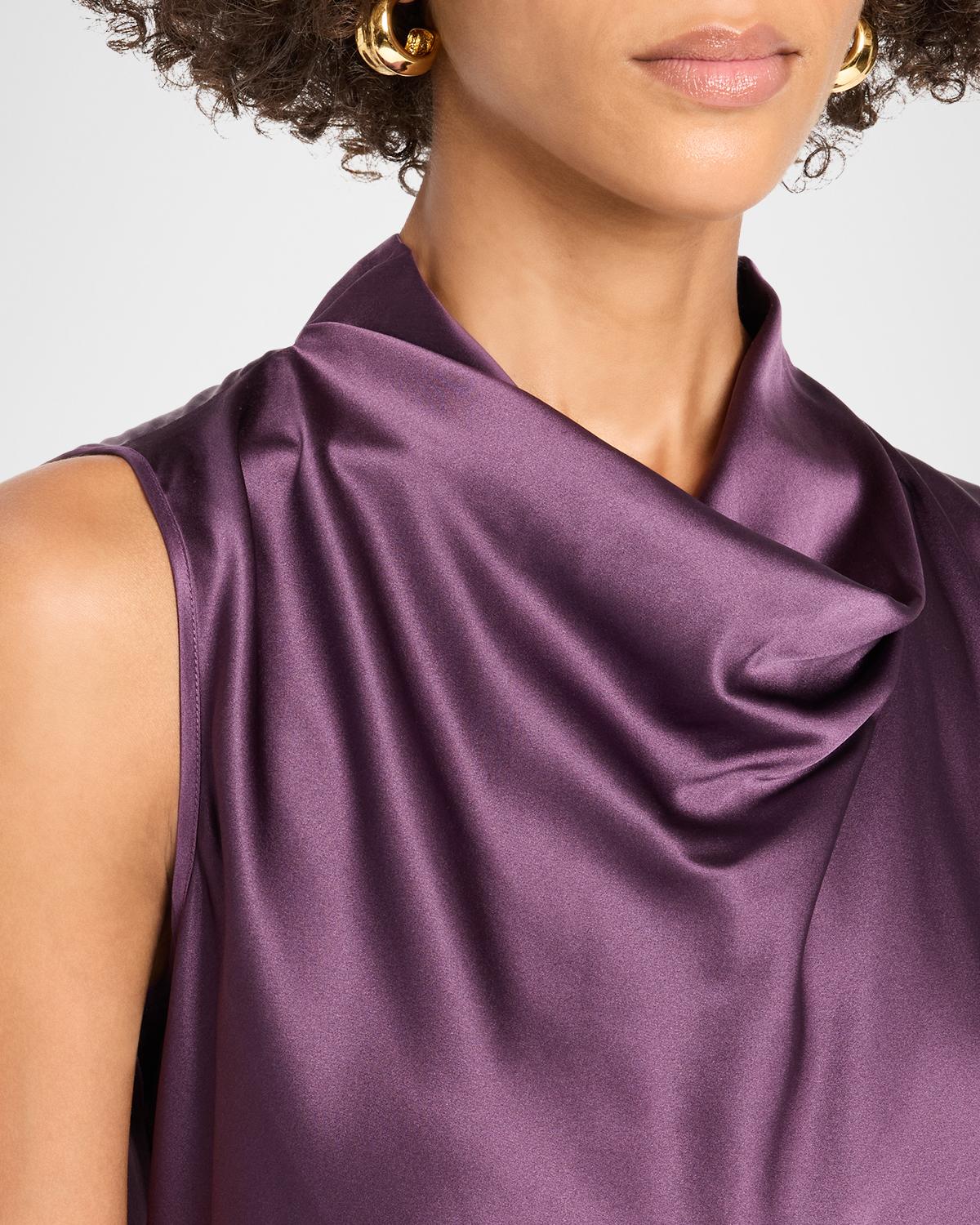 Tam Silk-Blend Cowlneck Top - thumbnail 5