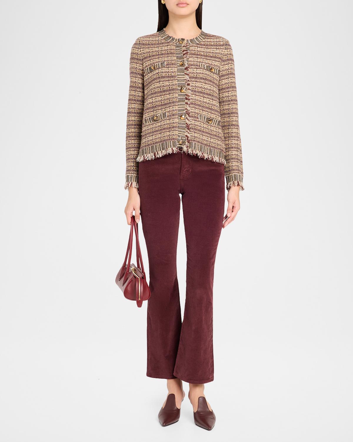 Sariyah Striped Wool-Blend Knit Jacket - thumbnail 2