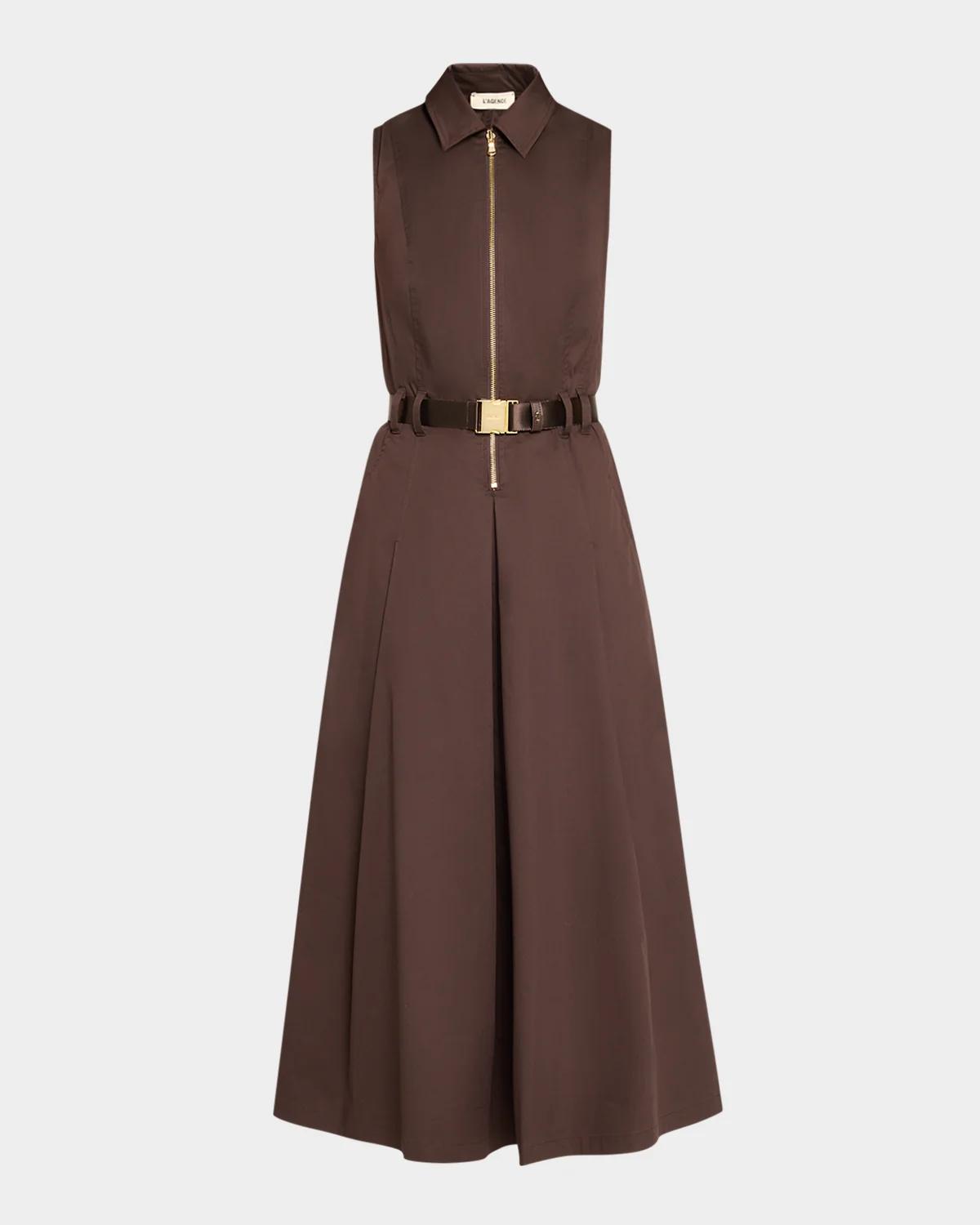 Kolton Sleeveless Belted Midi Dress