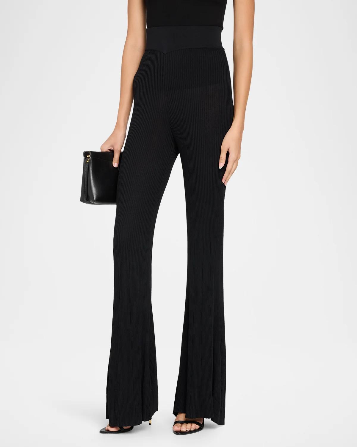 Conan Rib-Knit Flare Pants - thumbnail 4