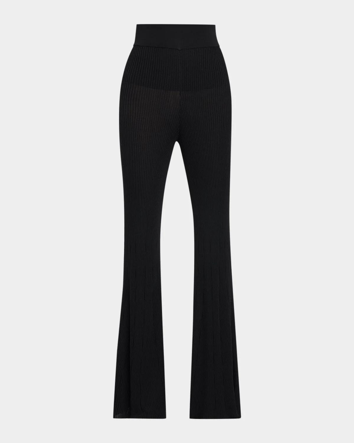 Conan Rib-Knit Flare Pants